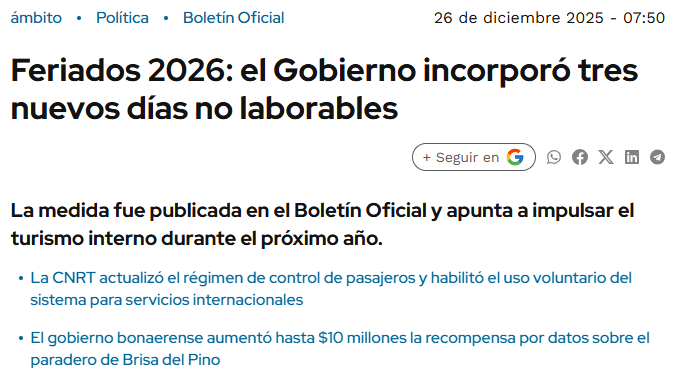Pero como? Los feriados no eran kukas, vagos, planeros,....? Qué dirán ahora los militontos liberotarios 👻