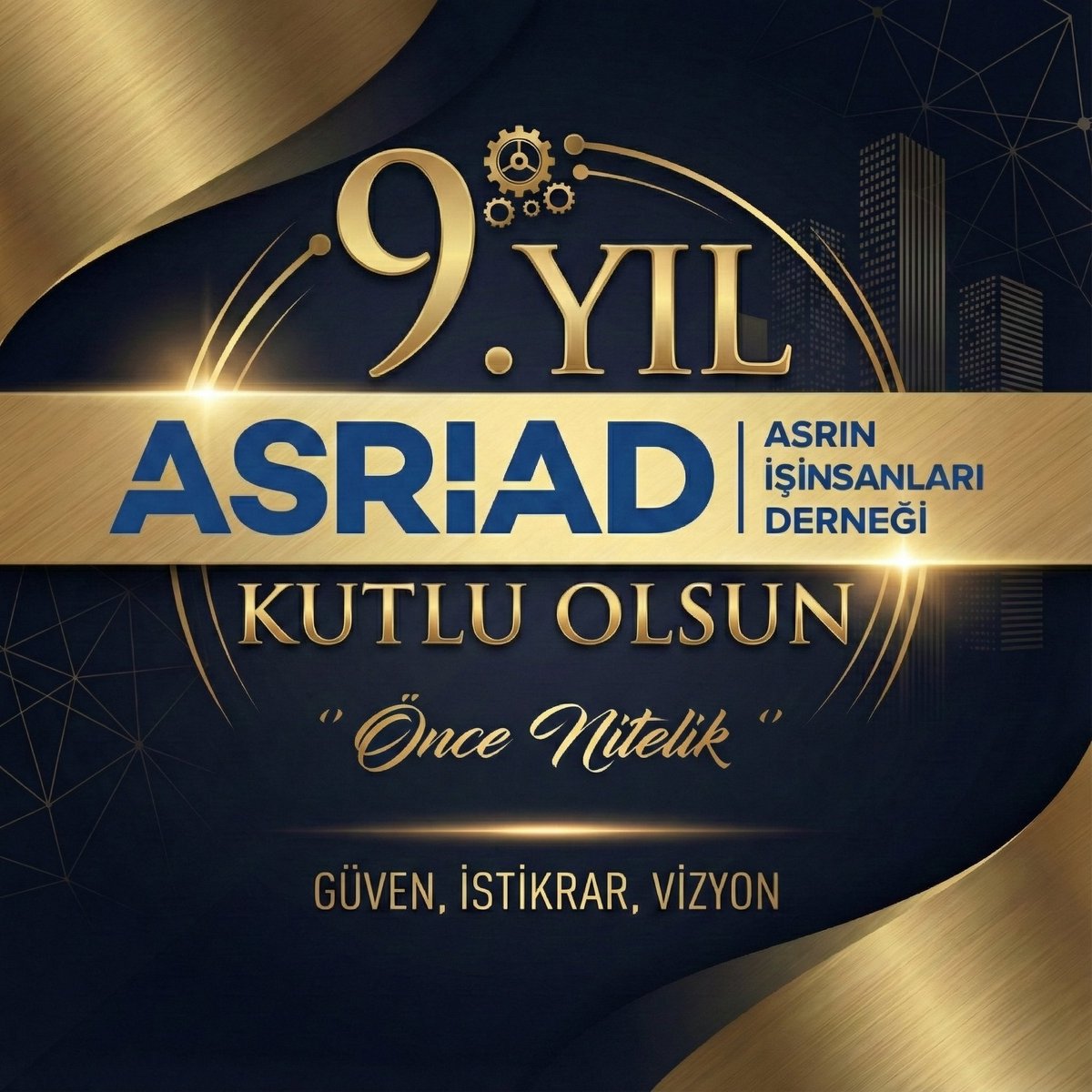 Güven, İstikrar, Vizyon ve Niteliğin adresi ASRİAD 9 yaşında!

Birlikte daha nice yıllara…

#öncenitelik #asriad9yaşında