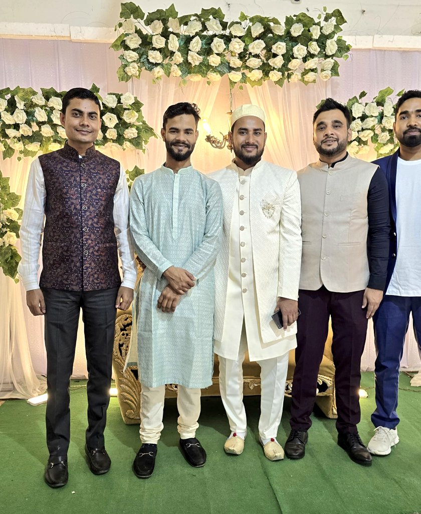 I had the pleasure of attending the Walima ceremony of Junaid A. Choudhury. On this joyous occasion, I pray to Almighty Allah to bless the newlyweds with happiness, peace, and a prosperous married life. Sharing this time with friends and brothers truly made the moment memorable.