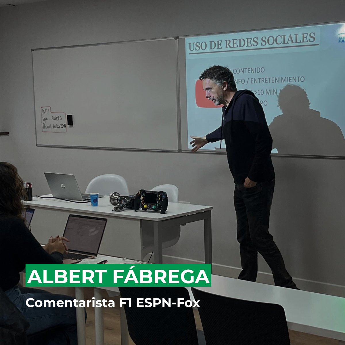 🎙️ Albert Fábrega, comentarista de F1 en ESPN y Fox, visitó nuestras instalaciones con el Máster en Comunicación Deportiva de UEMC para compartir su experiencia en la F1.

🚀 Aprender de profesionales en activo marca la diferencia.

#UEMCBusinessSchool #F1
