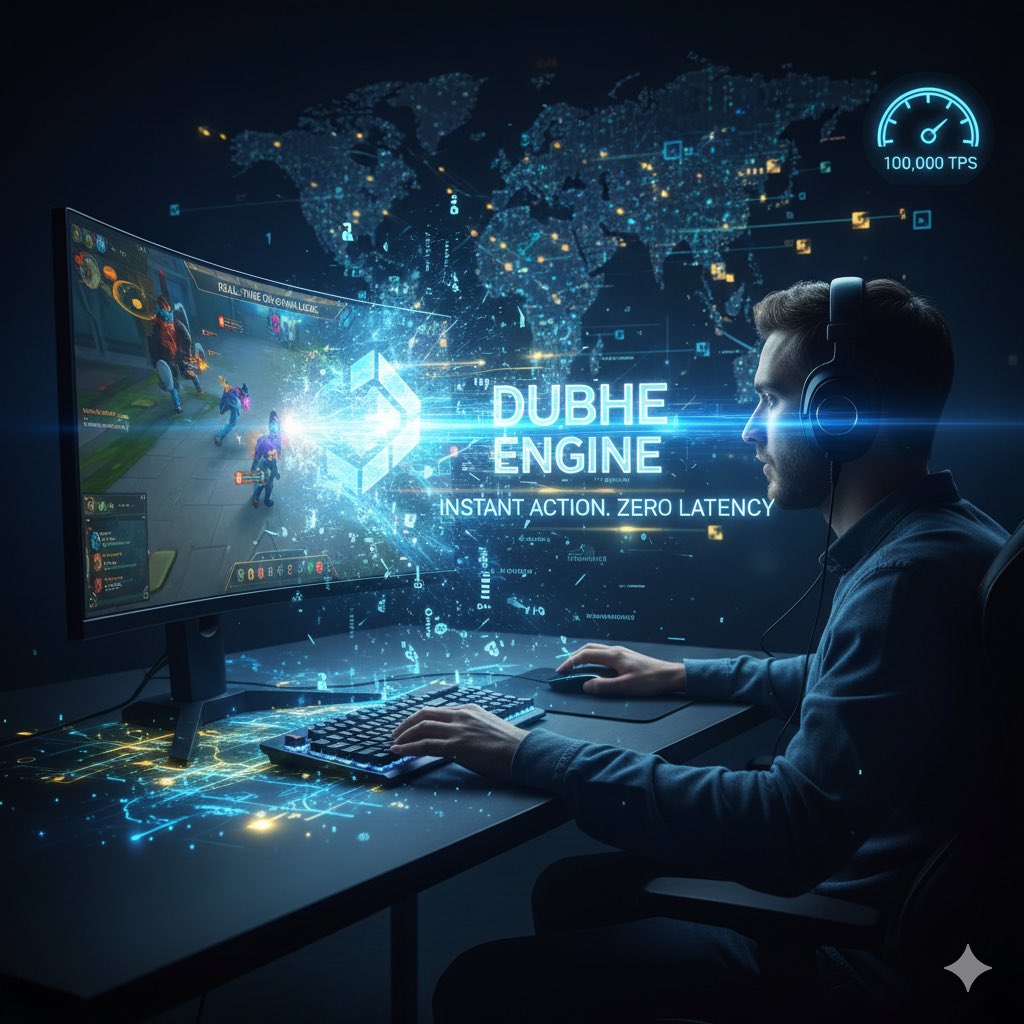Olivierjr19's tweet photo. On-chain shouldn't mean slow.
Dubhe's core strength is processing thousands of complex game transactions without making the player wait.
High frequency. Zero friction. Infinite scalability.
We solved the decentralized gaming trilemma.
#Dubhe #Scalability #HighTPS #Web3Tech #BlockchainGaming