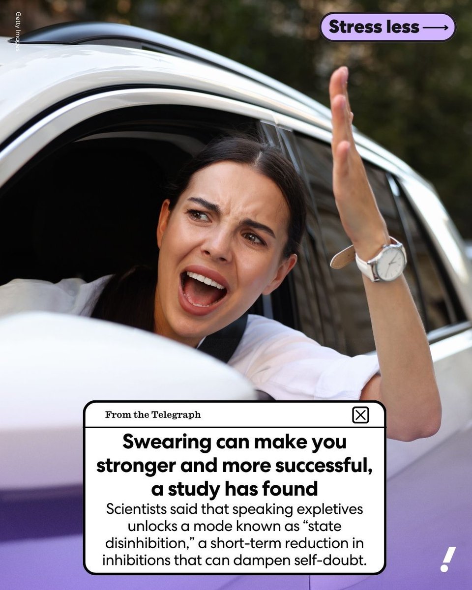 YahooNews's tweet image. Proof that the world is still good 💜 (Oh, and swearing makes you stronger???)

➡️ Swipe for your weekly serotonin boost to help you stress less this weekend.