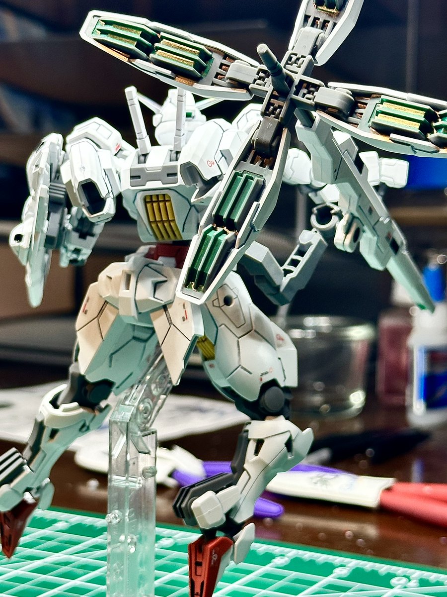 la0xiang's tweet image. #ガンプラ #gunpla #RealGrade

1:144 Calibarn, panel-lined, painted, rear 3/4