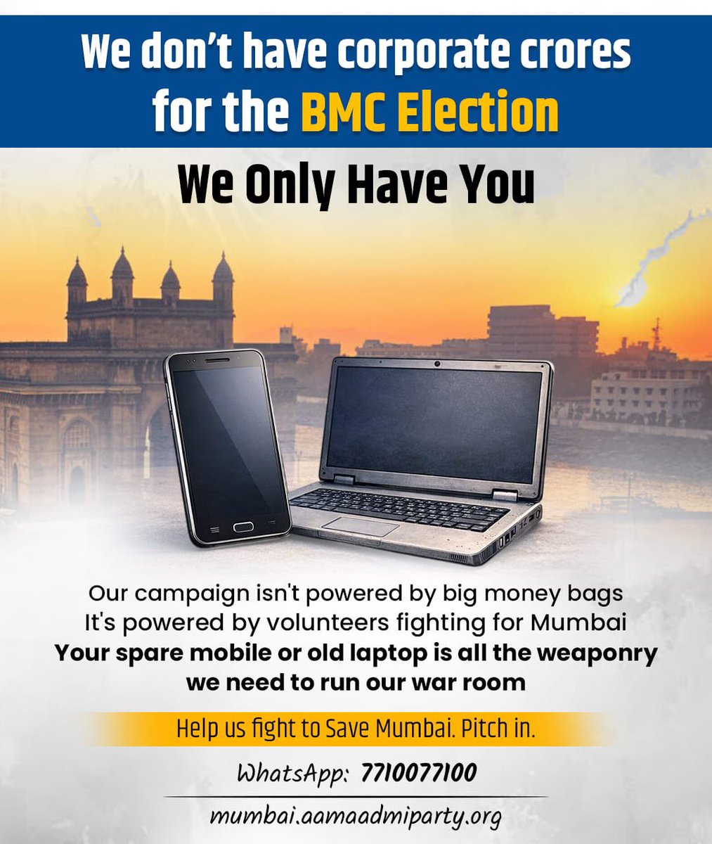 Help Aam Aadmi Party in its fight to Save Mumbai !