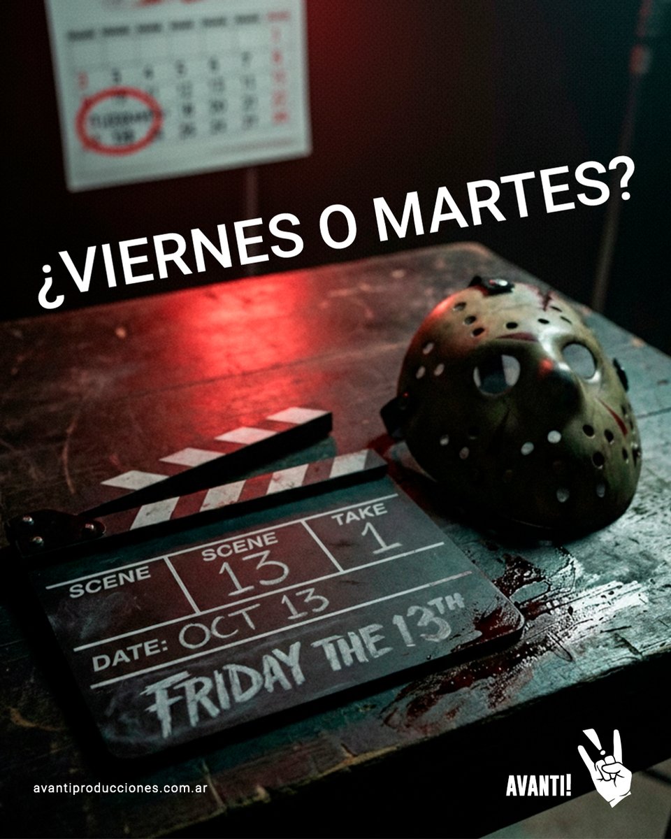 Martes 13 no da miedo. Da contexto.

En el mundo anglosajón, la mala suerte es viernes 13.
En el mundo hispano el ícono pop viene de una mala traducción, por eso es martes.

En cine, en marcas y en contenidos, el mensaje siempre depende del contexto.