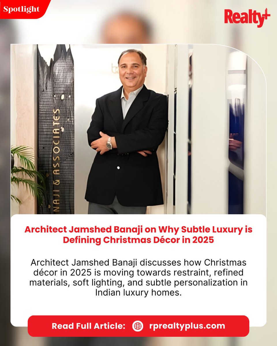 RPRealtyPlus's tweet image. Why Subtle Luxury Is Defining Christmas Décor in 2025

Read more: rprealtyplus.com/news-views/arc…

Join our WhatsApp Channel: whatsapp.com/channel/0029Vb… 

#InteriorDesignTrends #ChristmasDecor #LuxuryInteriors #HomeDesign #DesignTrends2026 #IndianHomes #RealtyPlus