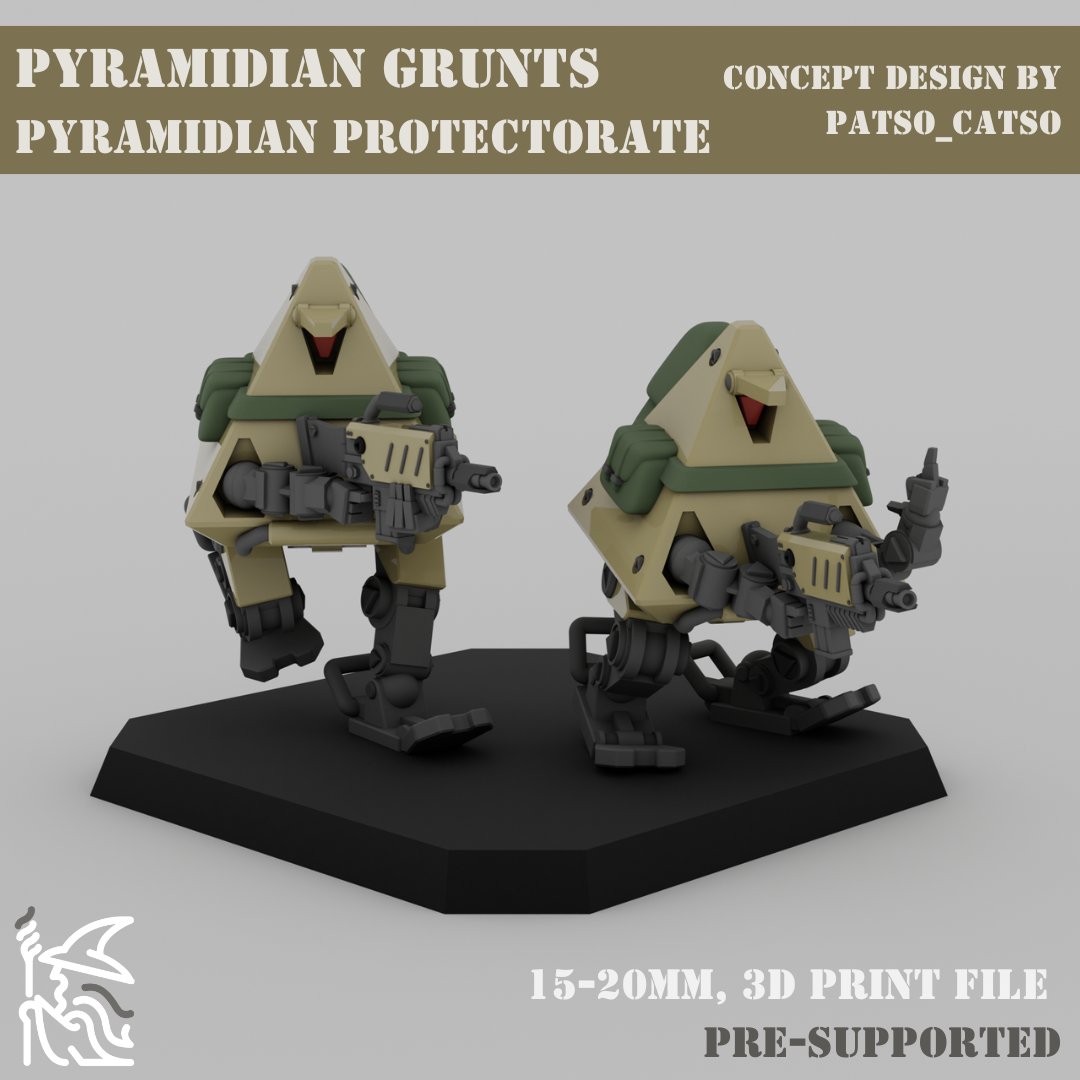 FilamentioJojo's tweet image. In January, our supporters on Patreon and Tribe will receive new units for Block Wars!
This time, the Pyramidian Protectorate is expanding its forces and will deploy its first infantry unit ever.

#3DPrinting #wargaming #tabletopwargame #blockwars