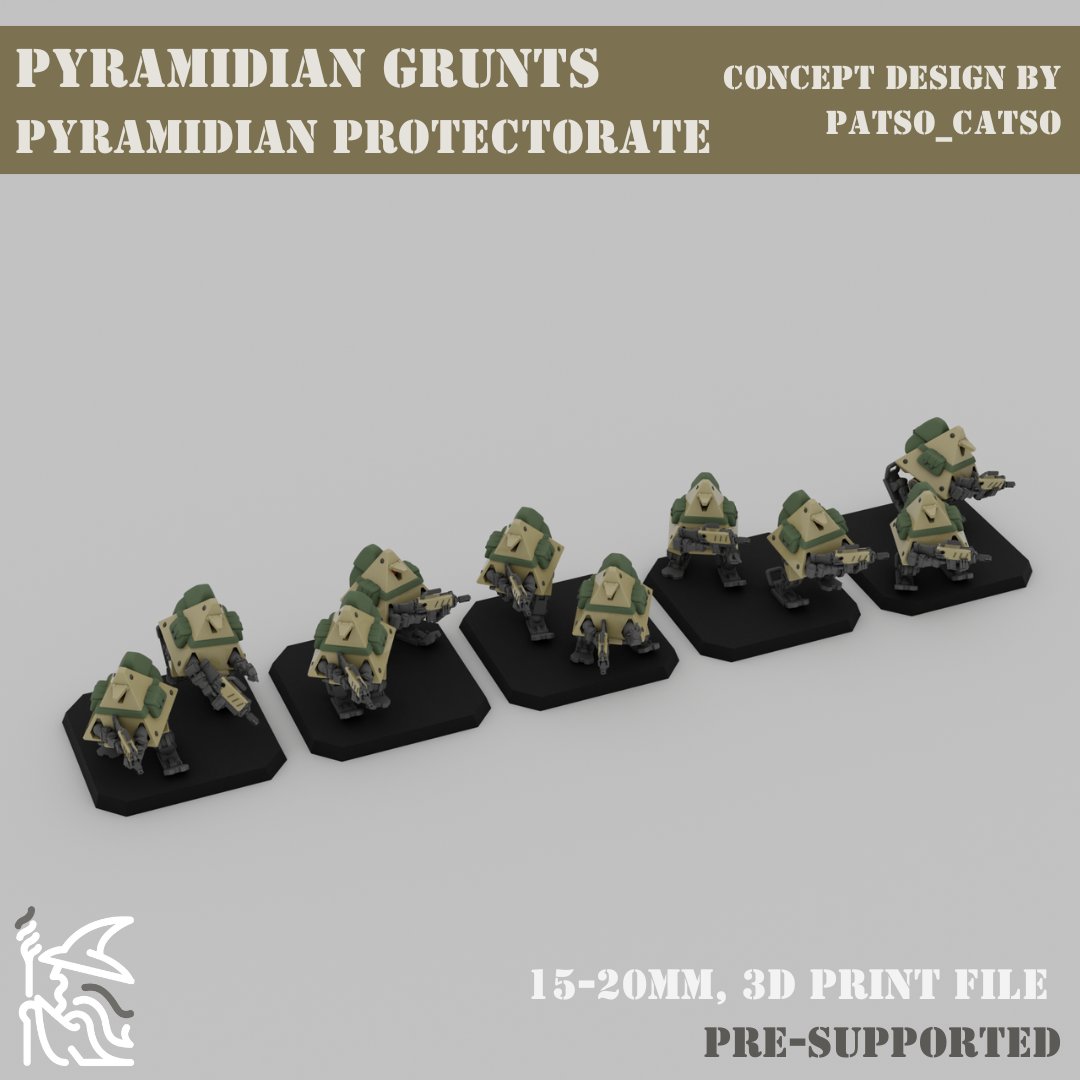 FilamentioJojo's tweet image. In January, our supporters on Patreon and Tribe will receive new units for Block Wars!
This time, the Pyramidian Protectorate is expanding its forces and will deploy its first infantry unit ever.

#3DPrinting #wargaming #tabletopwargame #blockwars