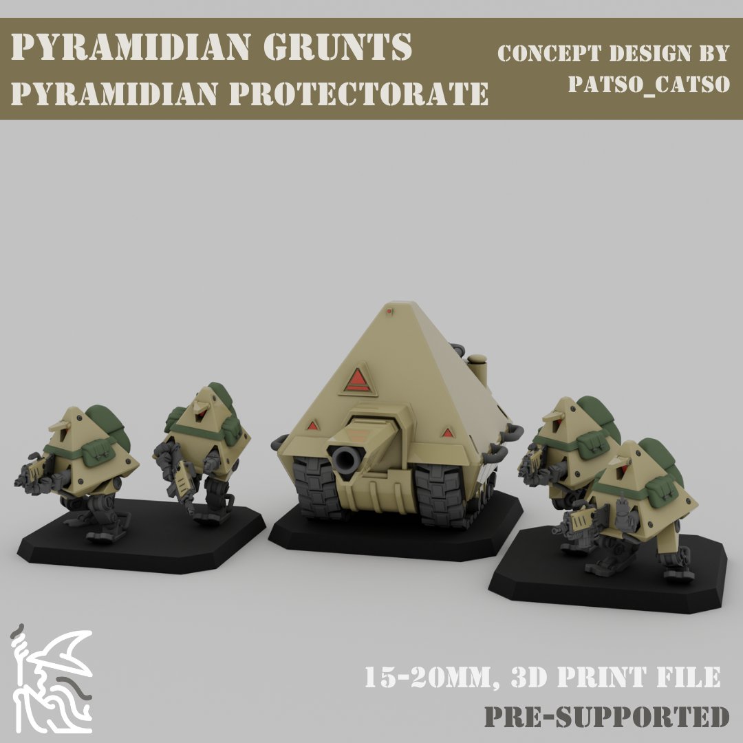 FilamentioJojo's tweet image. In January, our supporters on Patreon and Tribe will receive new units for Block Wars!
This time, the Pyramidian Protectorate is expanding its forces and will deploy its first infantry unit ever.

#3DPrinting #wargaming #tabletopwargame #blockwars