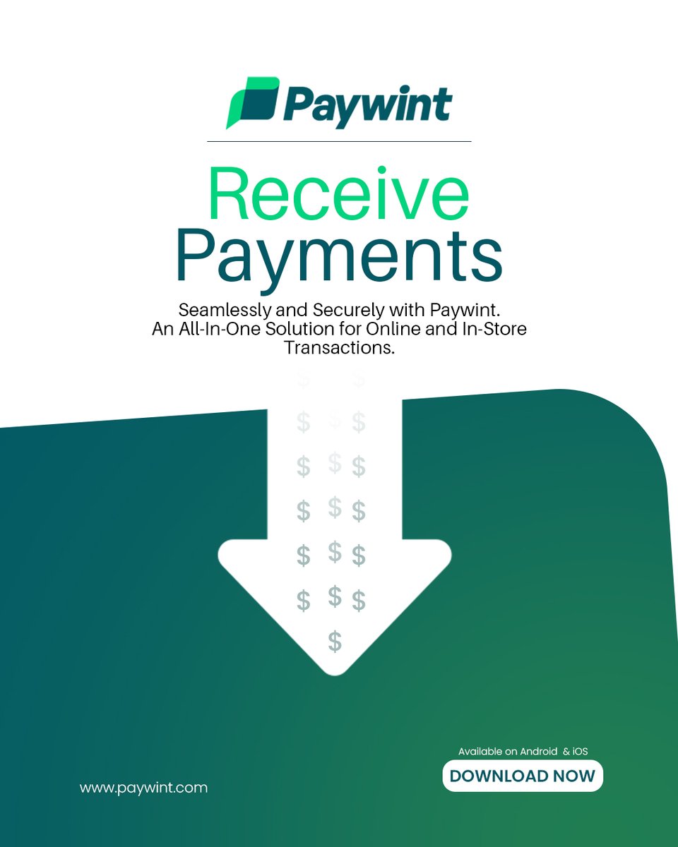 Receive payments seamlessly and securely with Paywint. Accept online and in-store payments faster with one all-in-one solution built for modern transactions.

paywint.com/receive-paymen…

#ReceivePayments #DigitalPayments  #Paywint