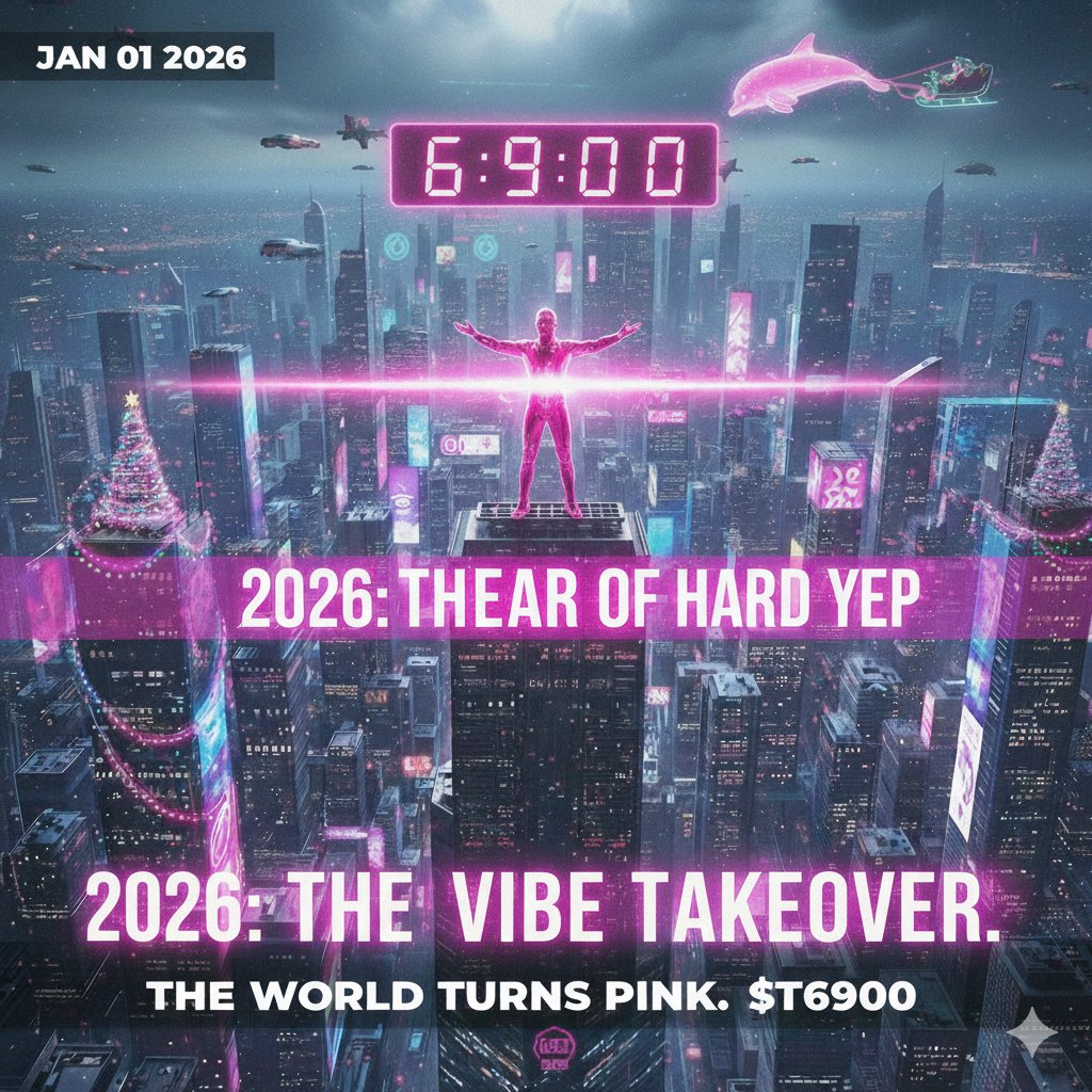 6900army's tweet photo. @purple2461000 @itsFoxCrypto When the clock hits 6:9:0:0 on Jan 1st, the only color that defines reality is PINK. π
β2026: The Year of the Hard Yep. The world turns T6900. No exceptions. π¬π
#Token6900 #NewYearNewVibe #PinkTakeover #Crypto2026 https://t.co/66OsEks0eh