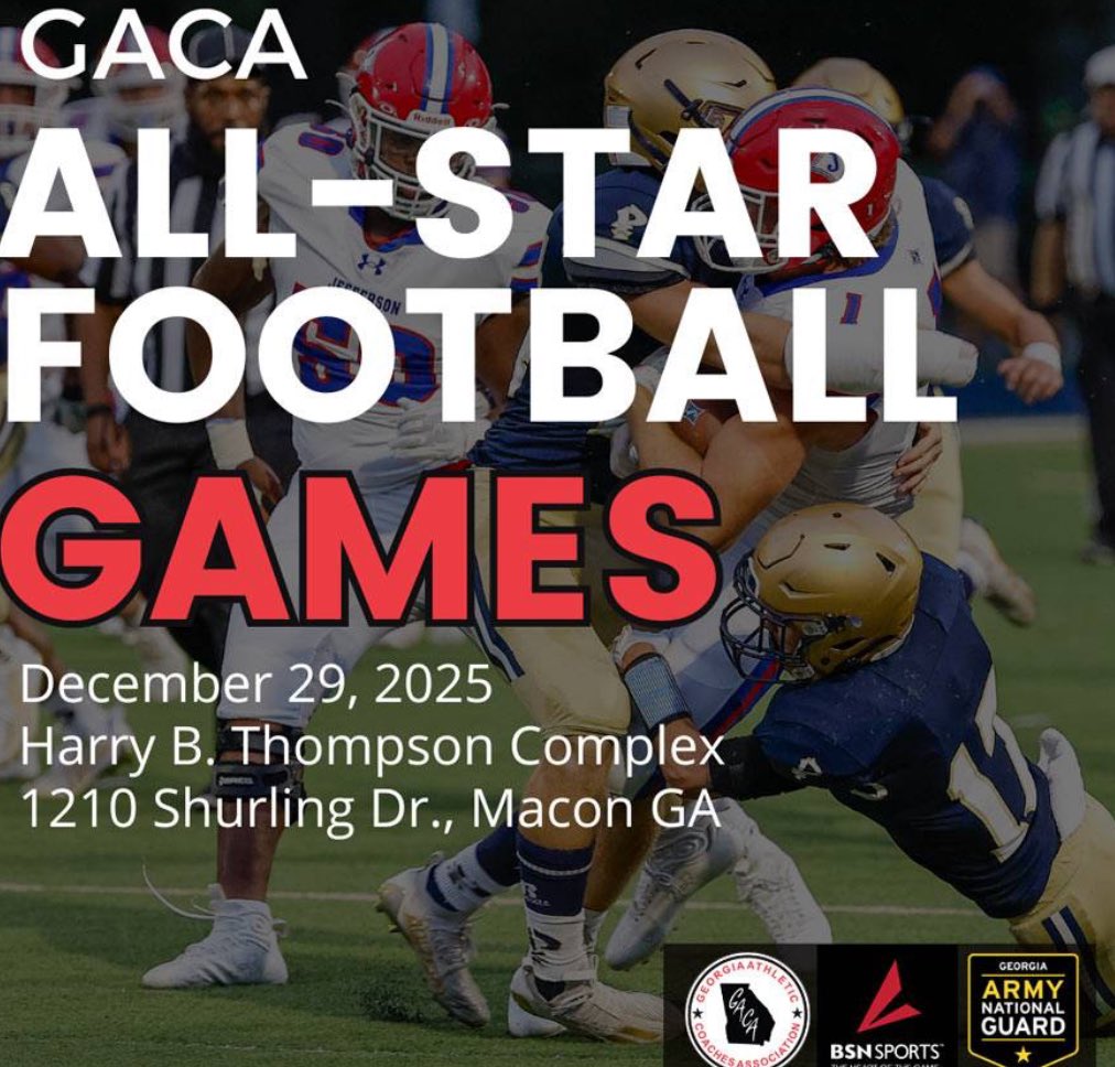 Blessed to be able to participate in the GACA All Star Games for the second straight year. Thankful for the opportunity <a href="/CoachSafford/">Darius Safford</a> <a href="/CoachNapoleon/">Brandon Napoleon</a> <a href="/jthackerFB/">Jackson Thacker</a> <a href="/PrepRedzoneGA/">Prep Redzone Georgia</a> <a href="/Ga_Gridiron/">Middle Georgia Gridiron ™️</a>
