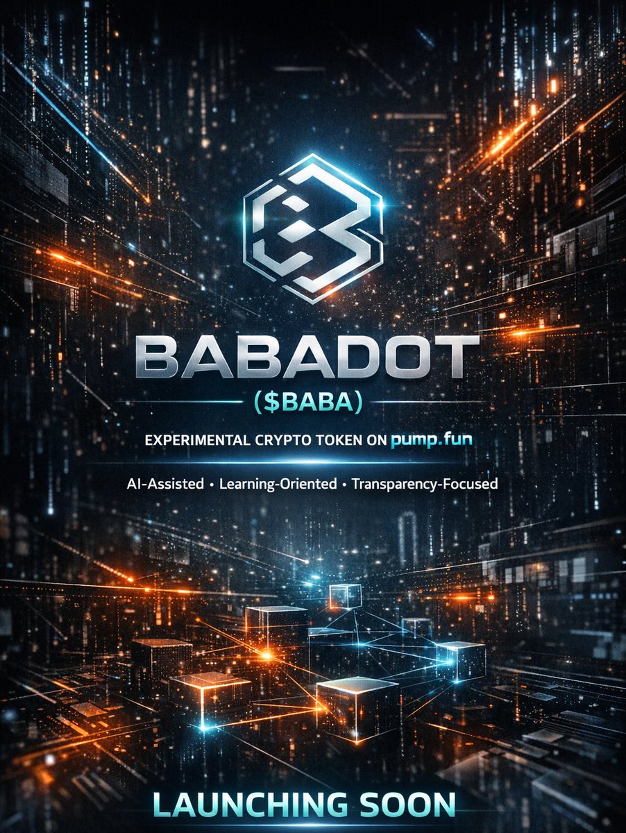 BABADOT_COIN's tweet photo. BABADOT ($BABA)
๐ Launching soon
#babadot #baba #crypto #coincrypto #aiproject https://t.co/5ls1hXJLr4