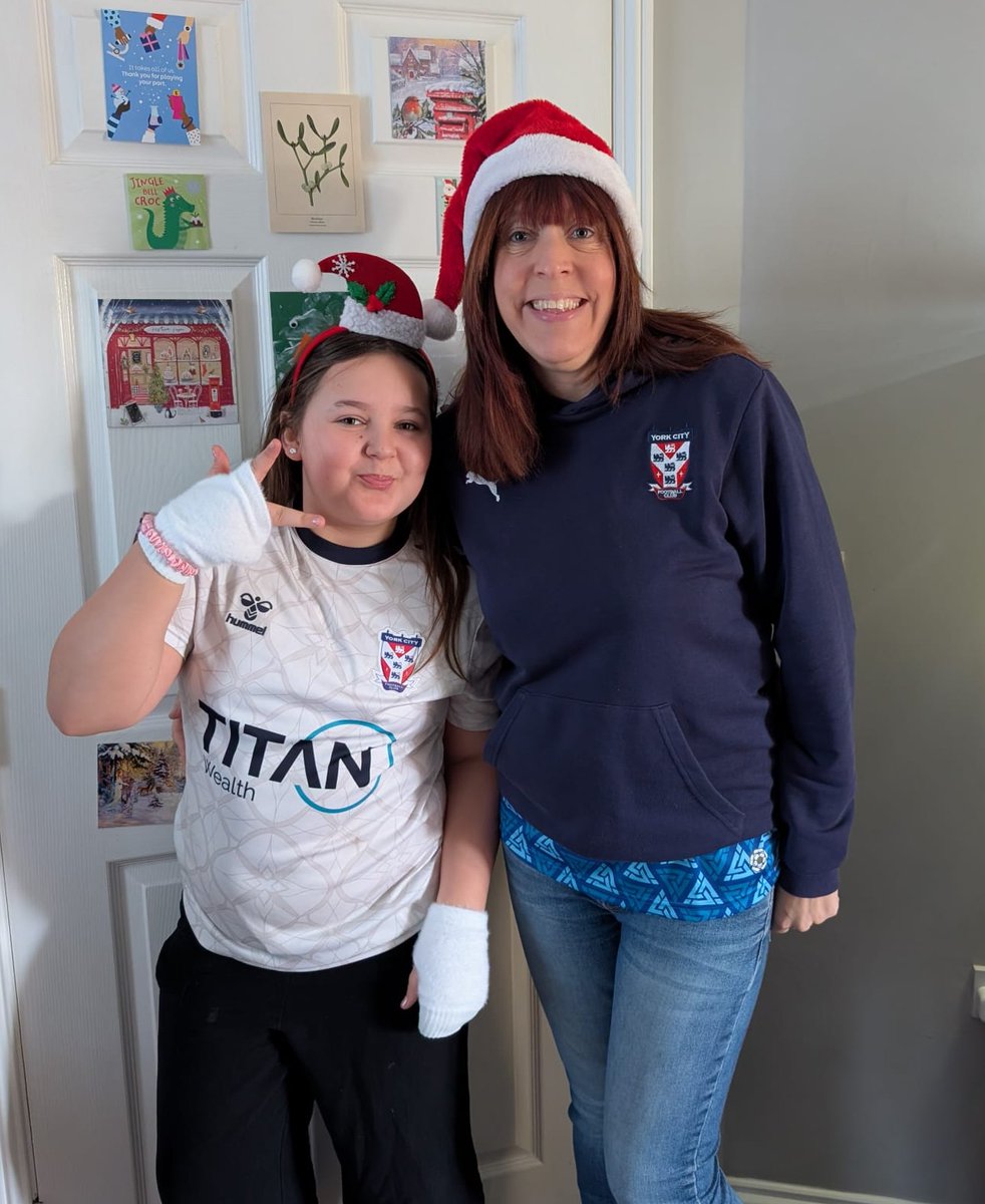All ready for our boxing day tradition, come on York ❤️💙⚽🥅
