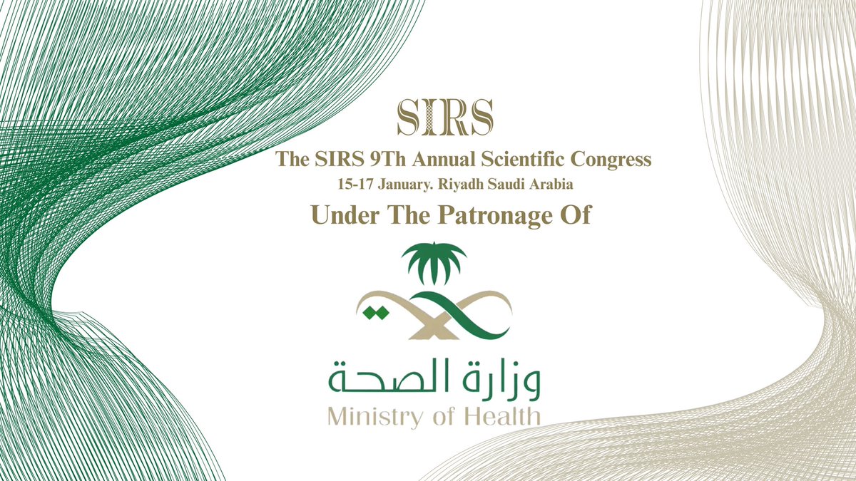 sirs_ksa's tweet photo. The Saudi Interventional Radiology Society (SIRS) is honored to announce that the SIRS_2026 Congress is under the patronage of the Saudi Ministry of Health @SaudiMOH 🇸🇦.

We sincerely appreciate this support, which reflects the Ministry’s commitment to advancing medical excellence and supporting specialized scientific events across the Kingdom.

📅 Congress Dates: 15–17 January 2026

Register Now
https://t.co/1lM5mepgCx

📍 Venue: Riyadh Hilton Hotel
https://t.co/TphSKTnT8U

تتشرف الجمعية السعودية للأشعة التداخلية (SIRS) بالإعلان عن أن مؤتمر SIRS_2026 سيُقام برعاية كريمة من وزارة الصحة بالمملكة العربية السعودية 🇸🇦.

وتتقدم الجمعية بخالص الشكر وعظيم الامتنان لوزارة الصحة على هذا الدعم الكريم، والذي يعكس حرصها والتزامها المستمر بتعزيز التميّز في القطاع الصحي، ودعم المؤتمرات والفعاليات العلمية المتخصصة على مستوى المملكة.

📅 تاريخ المؤتمر: 15–17 يناير 2026

سجل الان 
https://t.co/1lM5mepgCx

📍 مقر الانعقاد: فندق هيلتون الرياض
https://t.co/TphSKTnT8U

#SIRS_2026
#SIRS 
#SIRS_Academy 

@HealthCo_sa @SchsOrg @nupco @SaudiCHi
@SaudiPHA @Saudi_FDA @SHCGOV @IA_GOV 

@cirsesociety @SIRspecialists
@BSIR_News @IRSA_IRs @SIO_Central

#2030vision
#Riyadh
#SaudiArabia

#IR #IRad
#InterventionalRadiology
#RadiologyConference #CME
#MedicalEducation #IRCommunity #Healthcarelnnovation