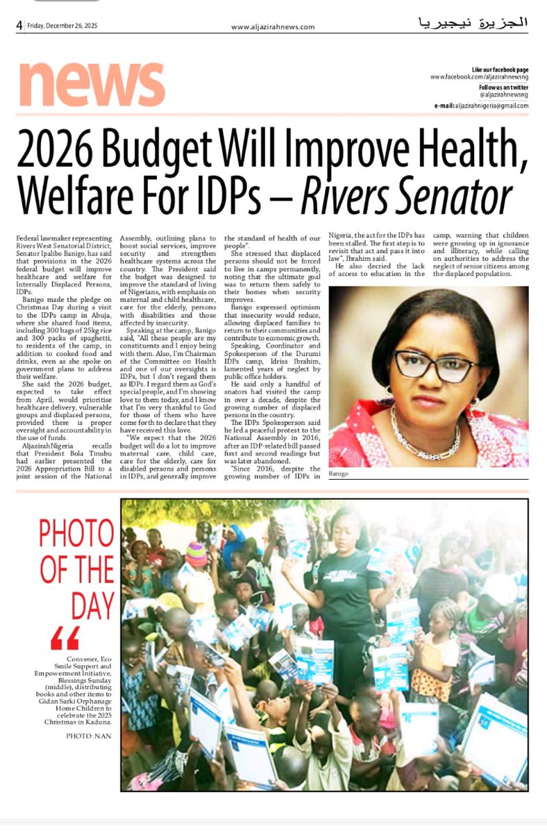 Sen. Dr Ipalibo Harry Banigo (DSSRS) tweet media