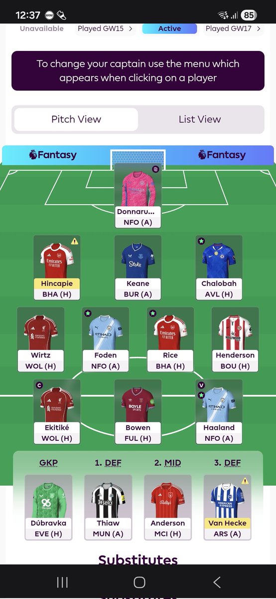 Handley_AEH's tweet photo. @FPL_MAHCUR Any advice? This is my wildcard https://t.co/9aJx6n74kd