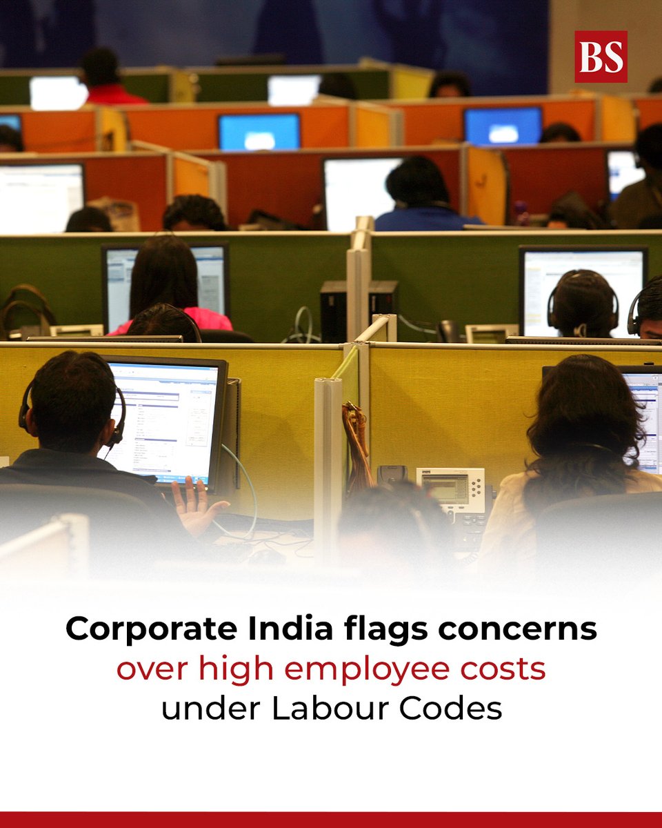 bsindia's tweet photo. Indian industry representatives flag concerns about the new Labour Codes, stressing particularly on a definitional confusion over wages and gratuity which they warn could significantly raise employee costs.
https://t.co/8CyISYwpWi
#CII #NewLabourCodes #LabourLaws #Coporate | @eauhona @Armilu