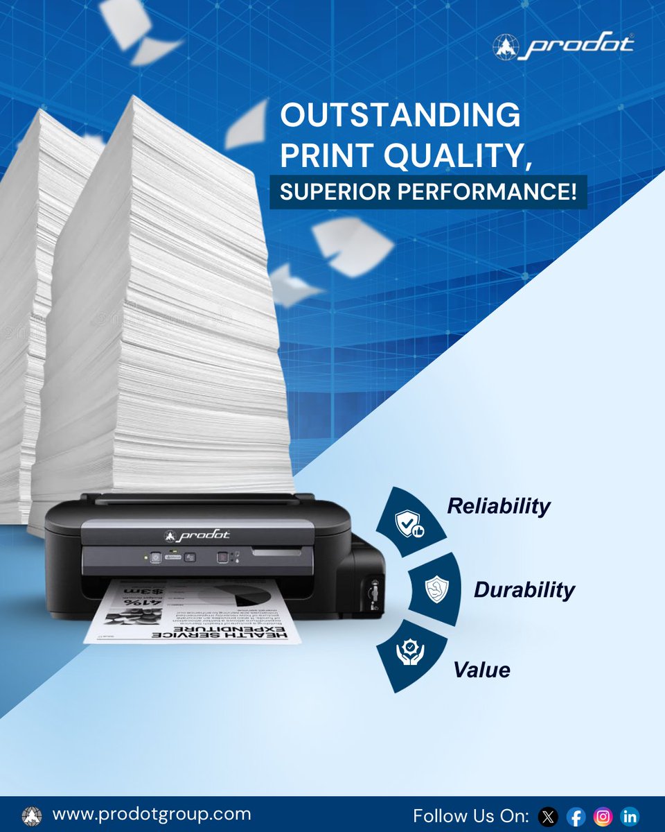 ProDotGroup's tweet photo. Experience outstanding print quality with Prodot.

A perfect balance of Reliability, Durability, and Value for all your high-volume needs.
.
.
#Prodot #PrintQuality #Reliability #Efficiency https://t.co/ZtinFM99Rn