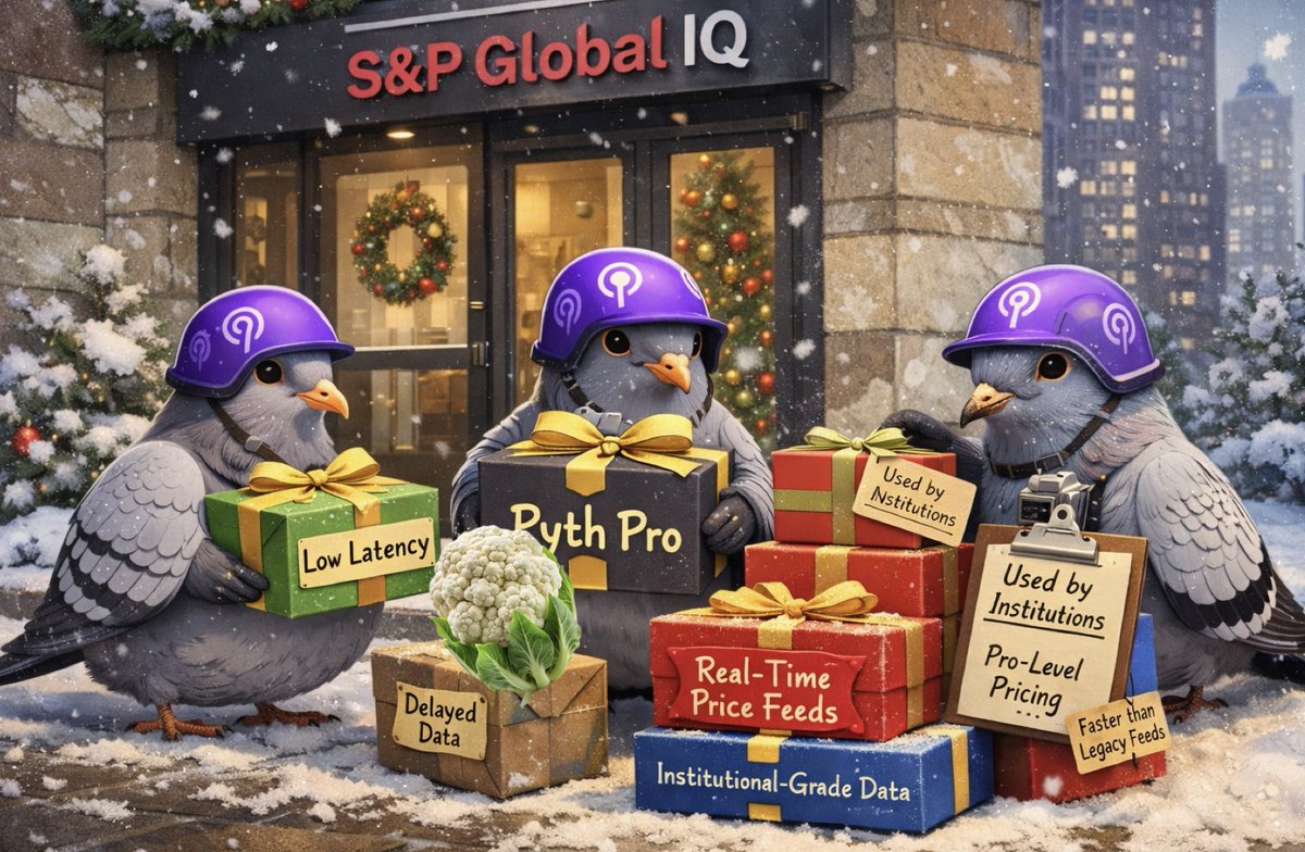 Alisonsharov's tweet photo. @SPGMarketIntel PIRBs deliver PYTHmas gifts of real-time, institutional-grade Pyth Pro data to traditional finance, cheerfully contrasting legacy delays while educating S&amp;P Global IQ audiences worldwide professionals @Derrpaderrp @PythNetwork https://t.co/qfjYAmOpPu