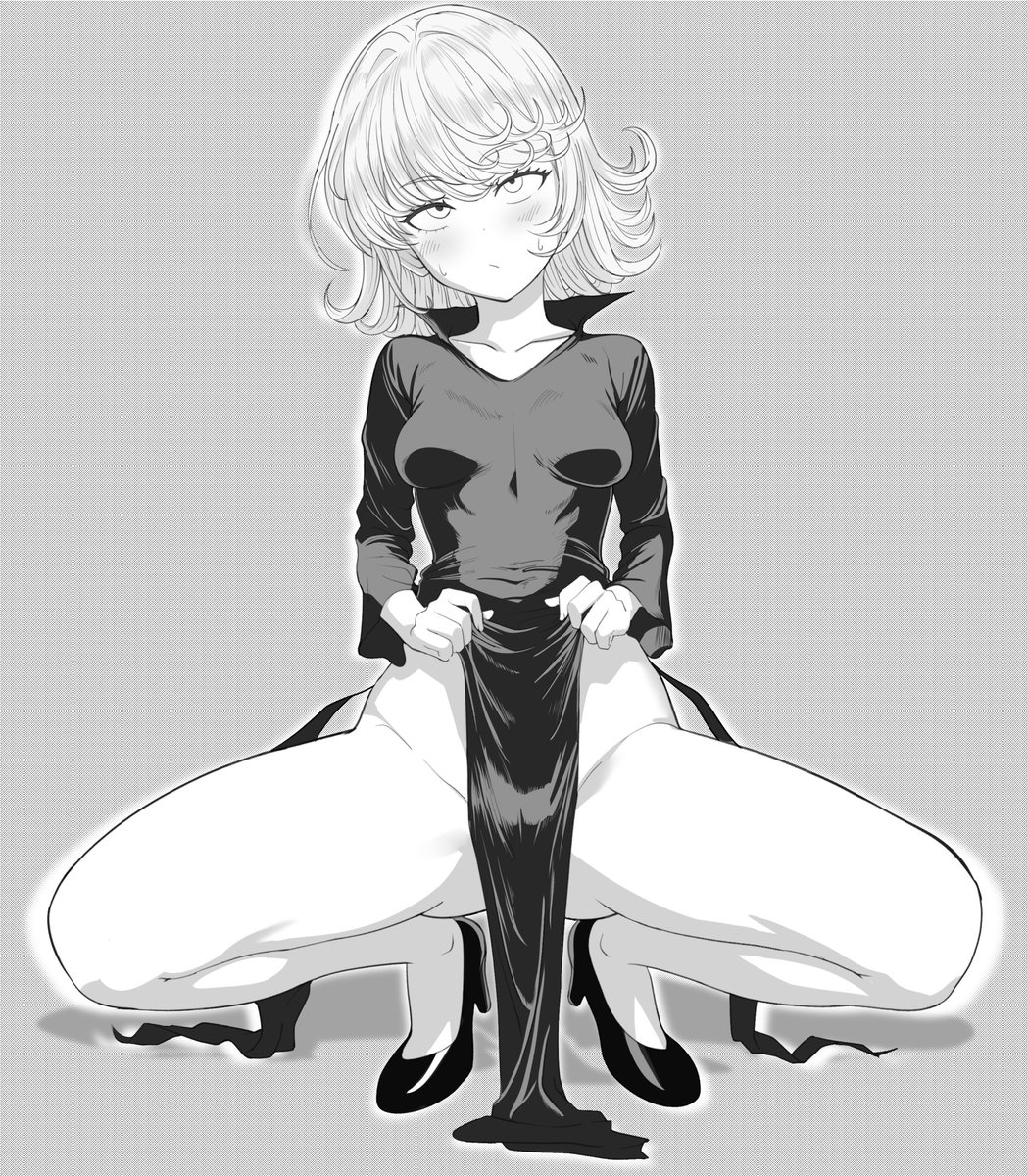 H_Lab1's tweet image. Tatsumaki is embarrassed
