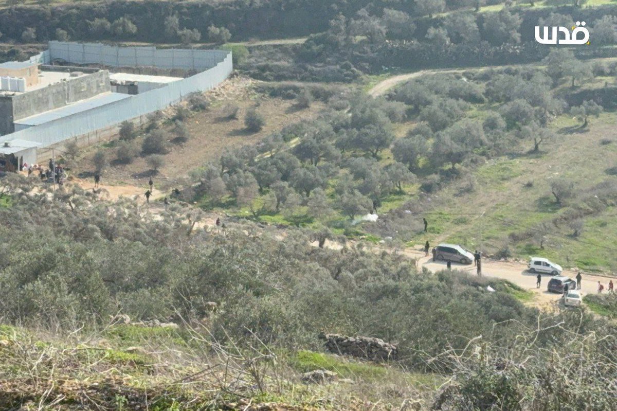 ahmedshameya995's tweet image. Israeli forces fired teargas at Palestinian villagers who tried to access their lands this afternoon near the town of Beit Lid, east of Tulkarm. Their lands are facing a threat of confiscation by the authorities.
