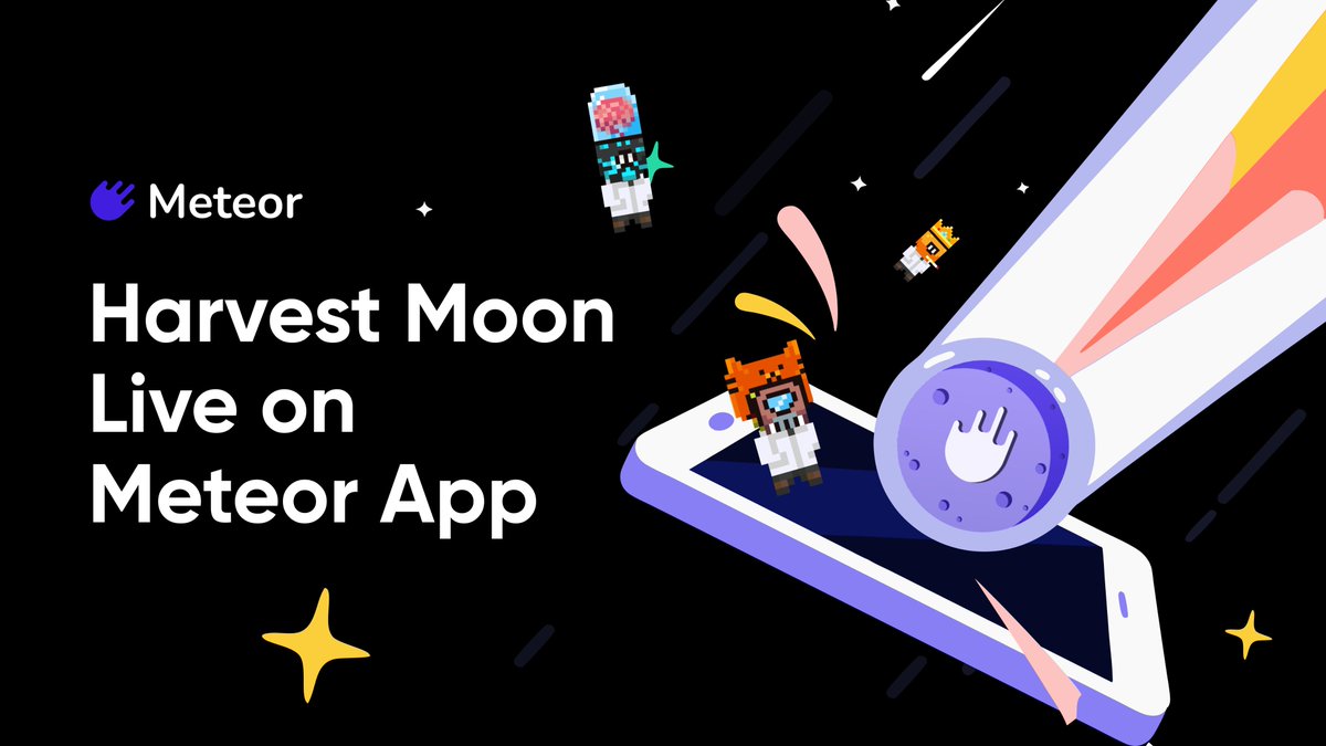 MeteorWallet's tweet image. Ending 2025 better than we expected!

We are thrilled to announce that Harvest MOON has officially landed on the Meteor App ☄️

You can now harvest $MOON, keep your streaks alive, upgrade, and recruit — anytime, anywhere. No pauses. No excuses.

This is the moment we reignite the…