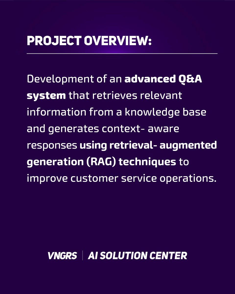 VNGRS's tweet photo. Meet our intelligent Q&A RAG Agent! 🤖

Our system integrates real-time information retrieval with sophisticated language models to ensure you receive clear, consistent answers. Also, it allows filtering out any irrelevant content, keeping your experience smooth and focused.

The future of customer support starts here! 🌟🌐

#VNGRS #AISolutionCenter #RAG #LanguageModels #CustomerSupport