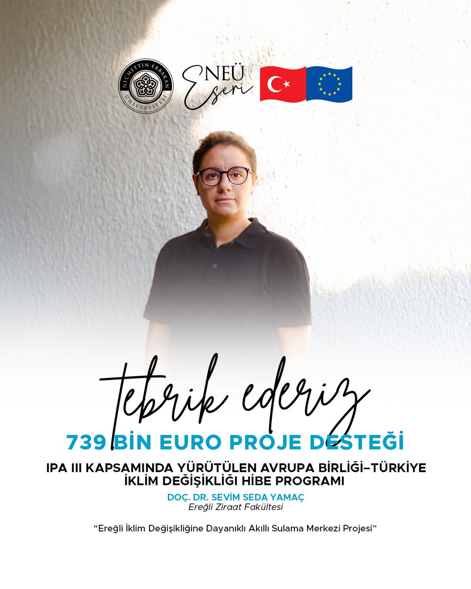 NEUniversitesi's tweet photo. #NEÜnünEseri 💯

Avrupa Birliği Katılım Öncesi Yardım Aracı (IPA III) kapsamında yürütülen Avrupa Birliği–Türkiye İklim Değişikliği Hibe Programı çerçevesinde desteklenen Ereğli İklim Değişikliğine Dayanıklı Akıllı Sulama Merkezi Projesinin 739 bin Euro değerindeki destek sözleşmesi, Rektörümüz Prof. Dr. @CemZorlu'nun katılımıyla Çevre, Şehircilik ve İklim Değişikliği Bakanlığı’nda düzenlenen törenle imzalandı.

➡️ https://t.co/P2N4L3hQmg