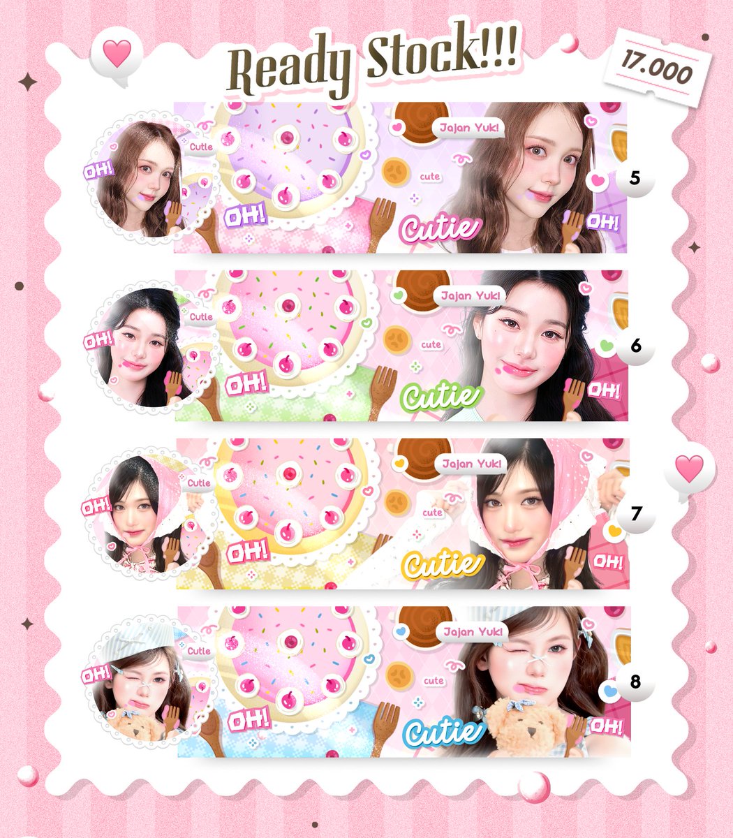 mbijpg's tweet image. Help Repost!
Mam Kue udah jadi 🍰✨

Layout tema kue are ready to claim 💗

🛒 How To Order:
• Order via WA (link di bio)
• Chat jam 20.30
• Chat “mau + nomor”

🖌️ Free retext

Belum sreg atau kehabisan? Tenang ~
Aku open request yaa 💌✨

#zonauang #zonaba