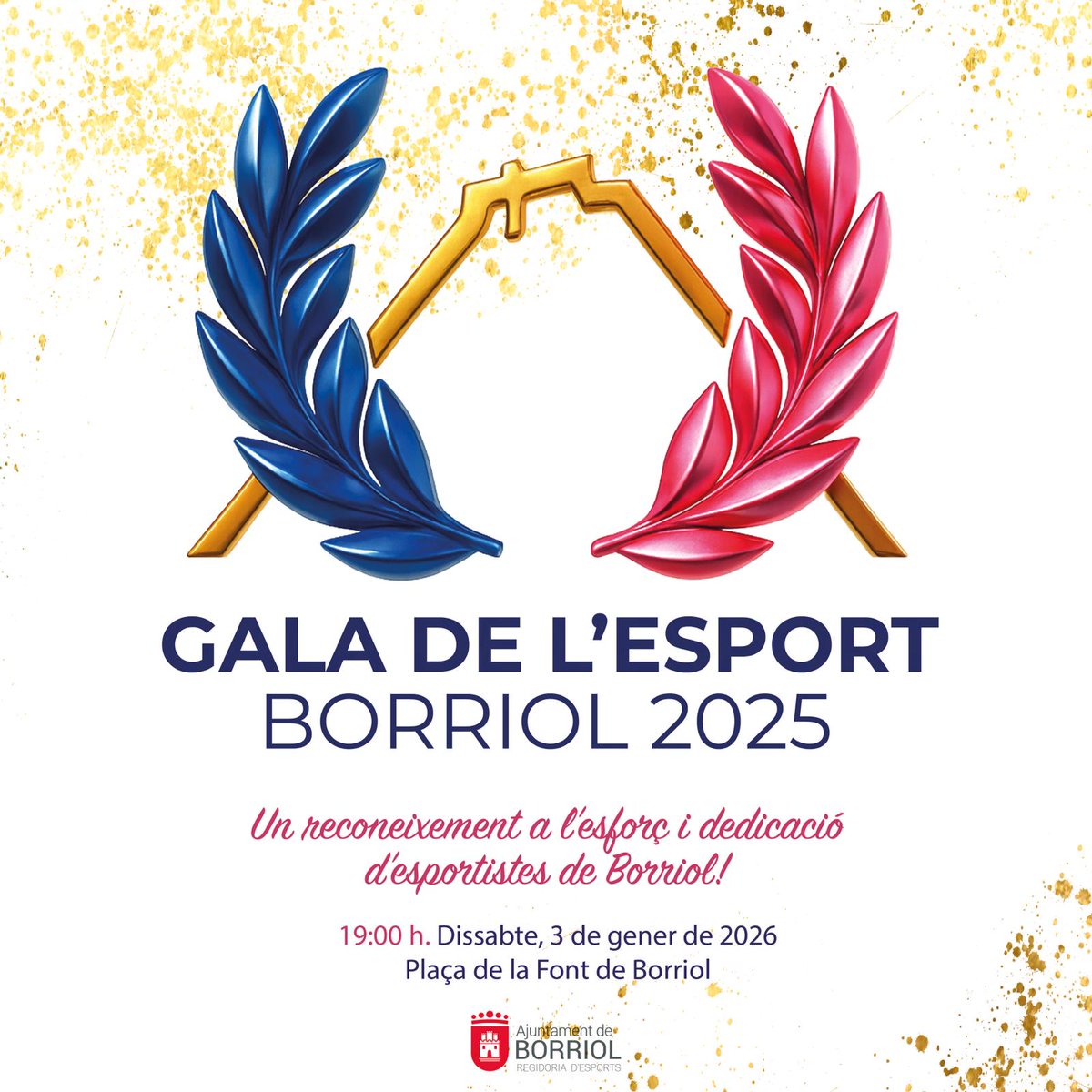 ajuntborriol's tweet photo. 📢 Us esperem per celebrar la dedicació, l’esforç i els valors de l’esport a la IV Gala de l’Esport 🏆

Una nit molt especial per reconéixer el treball de clubs, esportistes, entrenadors i persones que fan possible que l’esport siga una part fonamental del nostre poble. https://t.co/2PkhLXKlcw