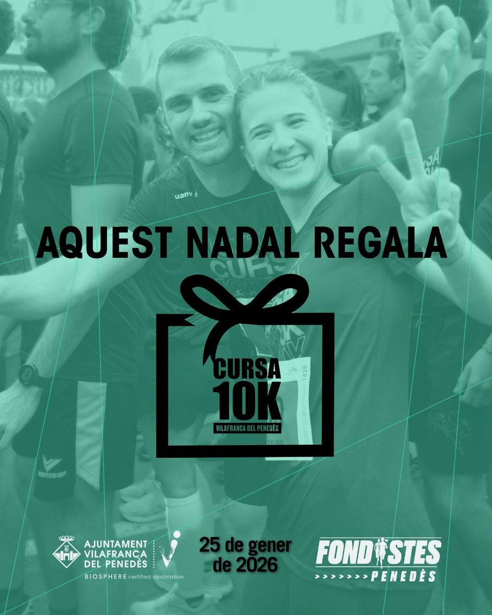 🏃‍♂️🔥 El 25 de gener #Vilafranca corre… i tu? 🔥🏃‍♀️
Prepara’t per viure una de les 10K més ràpides de Catalunya en un circuit homologat, urbà i espectacular 💥

👉 No t’ho pensis més i assegura el teu dorsal ara:

🔗 10k.vilafranca.cat

#capitaldelvi