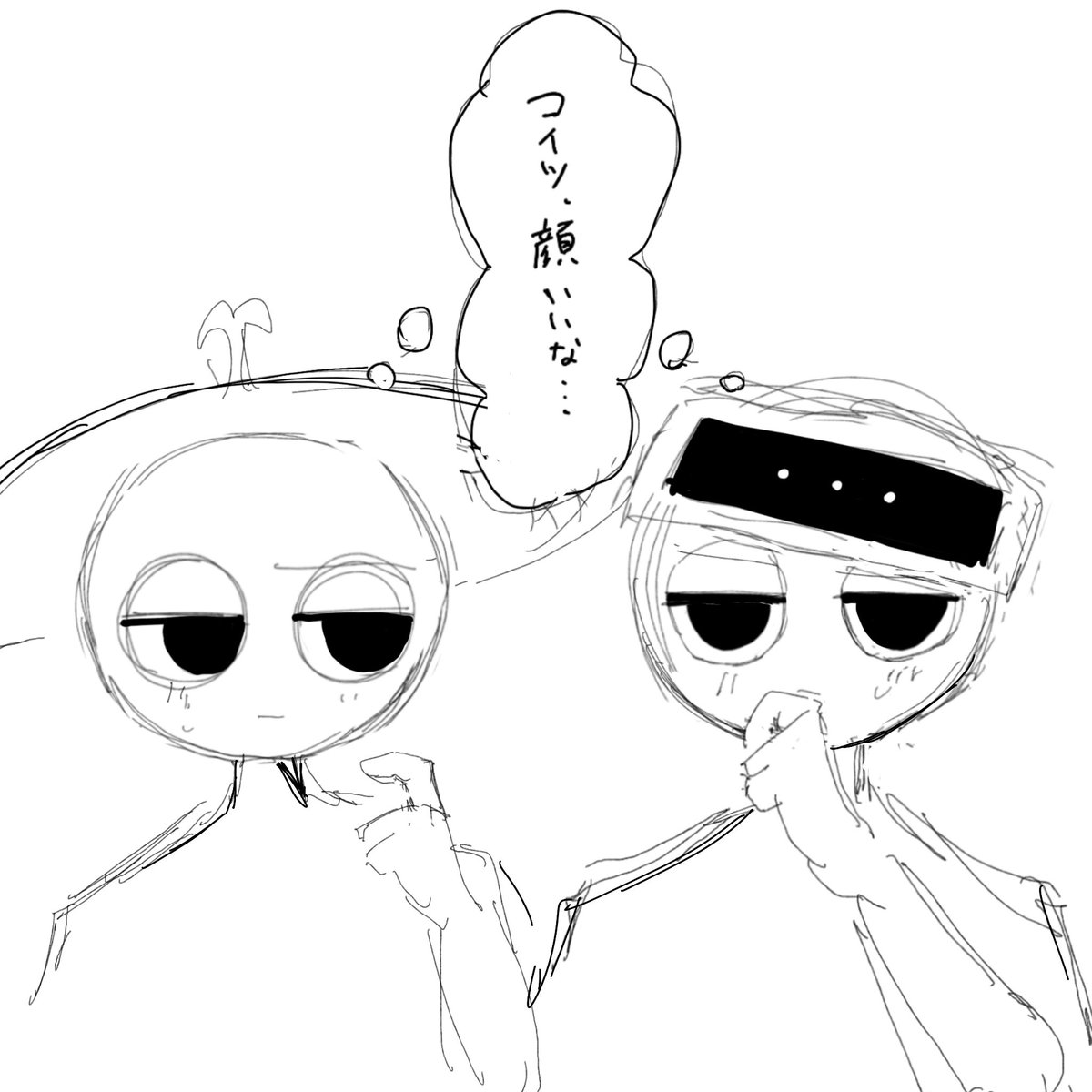 ru_1716's tweet photo. 落描き
互いに顔いいと思ってるのすき
 #sprunki https://t.co/xLUjDCYWEL