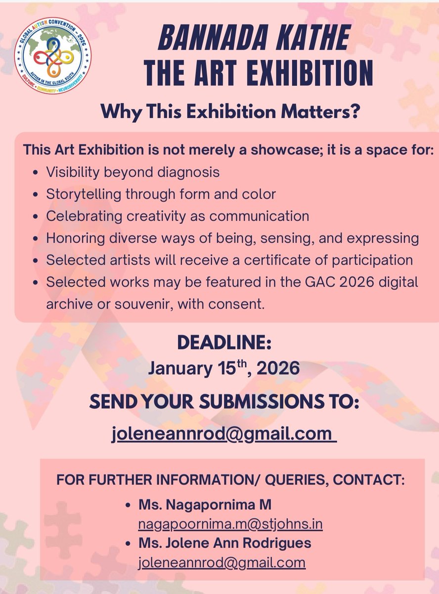 GACIndia2026's tweet photo. 2/2 This exhibition celebrates authenticity, lived experience, and creativity as communication

Authenticity not technical perfection that matters 

 Selected works will be exhibited during GAC 2026

Submission by:* Jan 15, 2026, Exhibition as part of the GAC 2026 (21-25 January. https://t.co/heNhGWv3Cy
