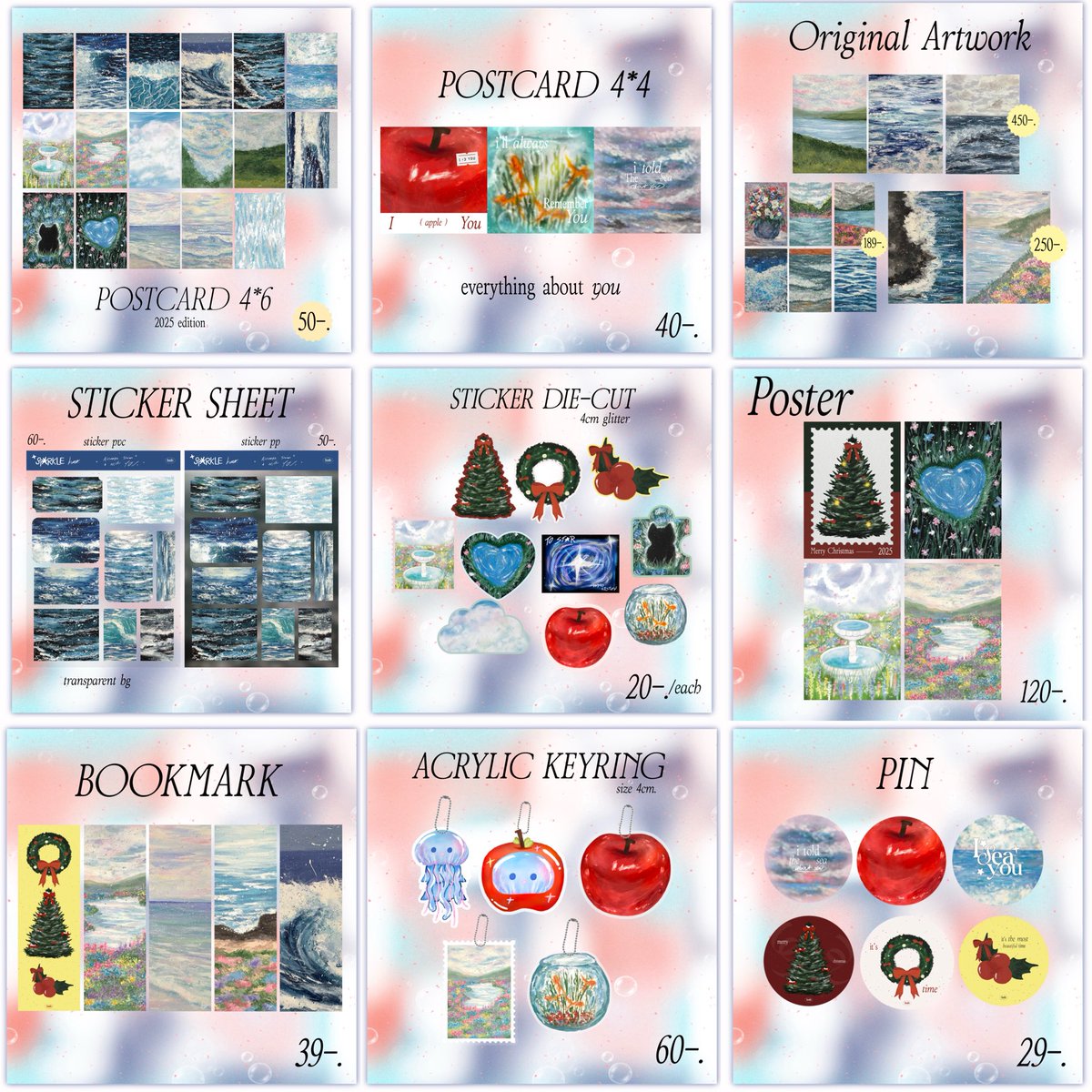 รอบไปร #IFEXPOWINTER25 มาแล้วค่า 🤏🏻

hnb “made with love” 2025 edition ♡🌊
goods ในปี2025 สามารถสั่งซื้อได้ทาง dm หรือเว็บ frendii จนกว่าสินค้าจะหมดได้เลยนะคะ 

สำหรับปีนี้ ขอขอบคุณทุกคนที่คอยเชียร์อัพเรามาเสมอด้วยนะคะ จะวาดรูปต่อไป 🫶🏻💘

💬 friendii.art/hnbvibe

#hnbgoods