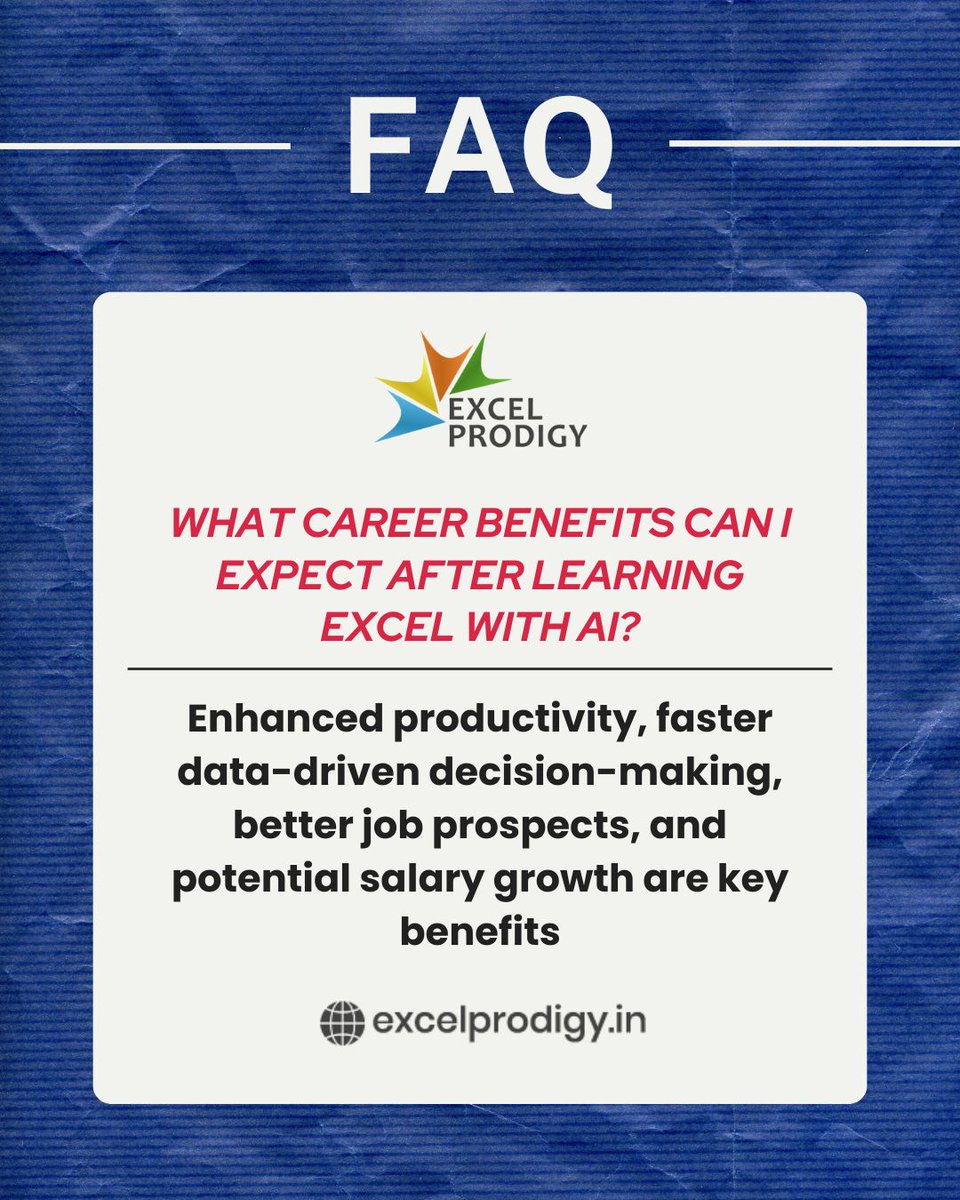 excelprodigy's tweet photo. Learning Excel with AI isn’t just a skill upgrade — it’s a career accelerator. 📊🤖

👉 Learn more: https://t.co/s15WC91Vxl
#ExcelWithAI #ExcelProdigy #CareerGrowth #DataSkills #SmartWork #UpskillYourself #FutureReady #DataDrivenCareers https://t.co/UzhzP9i1aY
