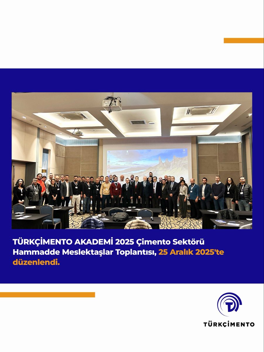 TÜRKÇİMENTO AKADEMİ 2025 Çimento Sektörü Hammadde Meslektaşlar Toplantısı, 25 Aralık 2025'te Ankara’da düzenlendi.