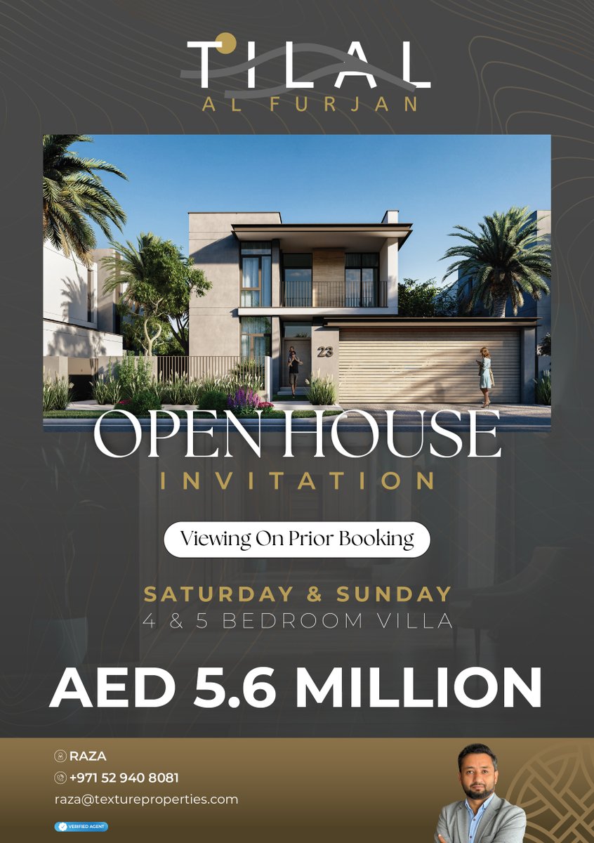 textureuae's tweet image. Join our Open House and explore stunning 4 &amp;amp; 5-bedroom villas, designed for space, comfort, and modern family living in one of Dubai’s most connected communities.

#OpenHouse #realestatedubai #AlFurjan #newproject #villasindubai