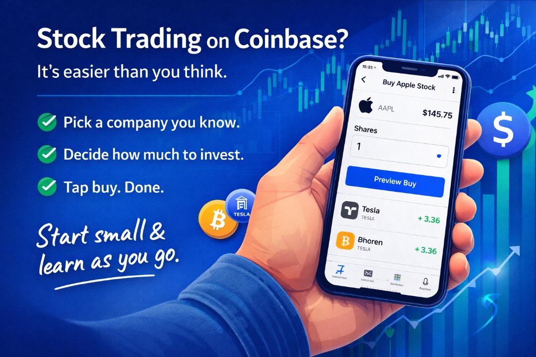 engrsam02's tweet photo. Trading stocks on Coinbase is  way less intimidating than it sounds.

If you’ve never bought a stock before, you might picture endless charts, confusing numbers, and feeling like everyone else knows something you don’t. That’s totally normal. I’ve been there too.

Here’s the simple version;

-Pick a company you like or know maybe Apple, Tesla, whatever.
-Decide how much money you want to put in. You can start really small.
-Hit buy: That’s it,You now own a piece of that company.

No need to memorize every financial term or stress about “timing the market.” You’re just starting.
The cool part about Coinbase is it keeps stocks and crypto in the same app. You don’t have to jump between platforms, which makes learning way less stressful.

Trading isn’t about being perfect it’s about learning and growing over time.
#DackieWarriors
@base @baseapp