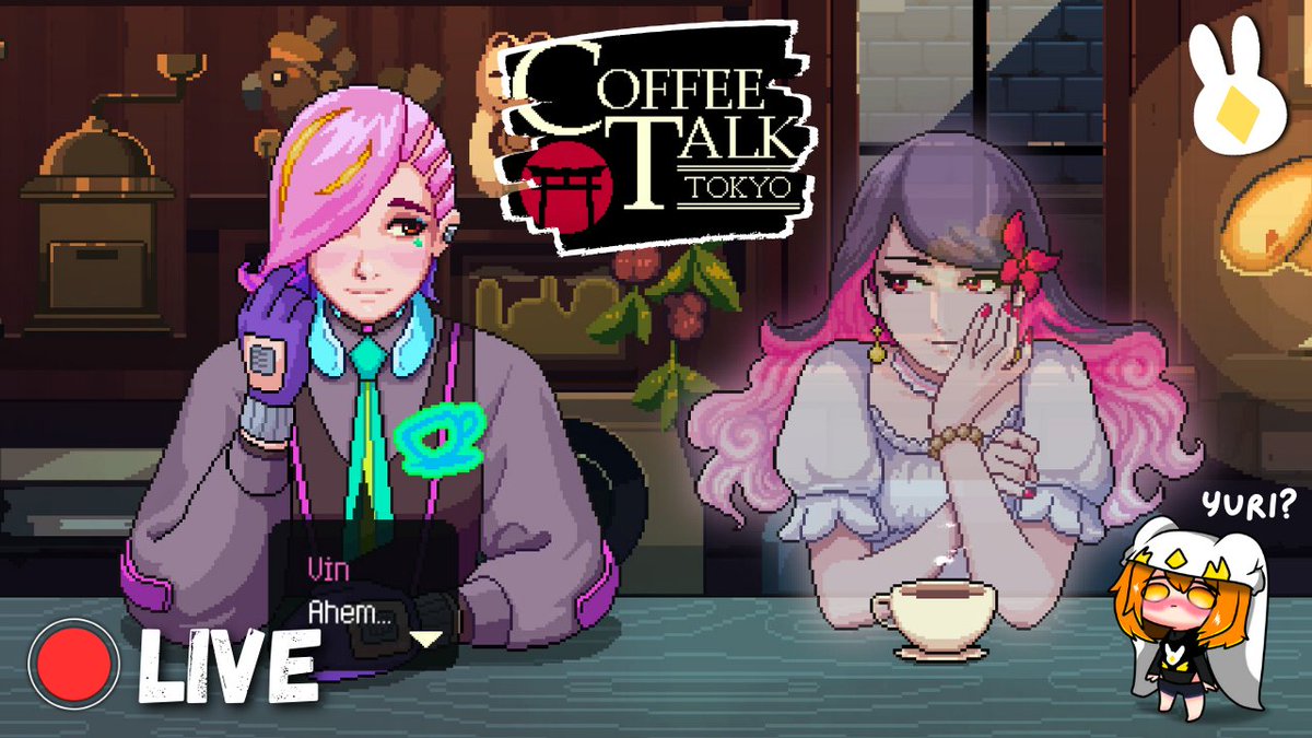 ⋆✴︎˚｡⋆ POSTPONED STREAM! ⋆✴︎˚｡⋆
SAT | 27/12 | 9 pm GMT+8

「 Coffee Talk Tokyo 」Does this game have yuri?? Because I wan.....👀 | SEAGO 2025 🐇 🔥
#AiNinoLive #envtuber #vtuber #SEAGO2025 

⤹ Live On ⤸
{ Twitch }
twitch.tv/ninoaivt
{ YT }
youtube.com/live/bFjLKXfAa…