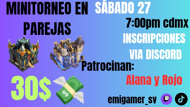 Inscripciones aquí!!!👇

discord.gg/zKPf8Dav

Cupos limitados!!!♥️