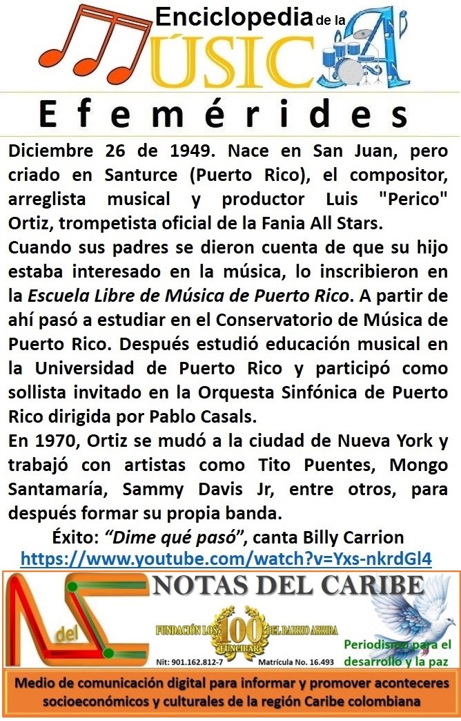 "¿Dime qué pasó?", autor: Luis "Perico" Ortiz; intérprete: "Perico" Ortiz, canta Billy Carrión - youtube.com/watch?v=hXWSMY…