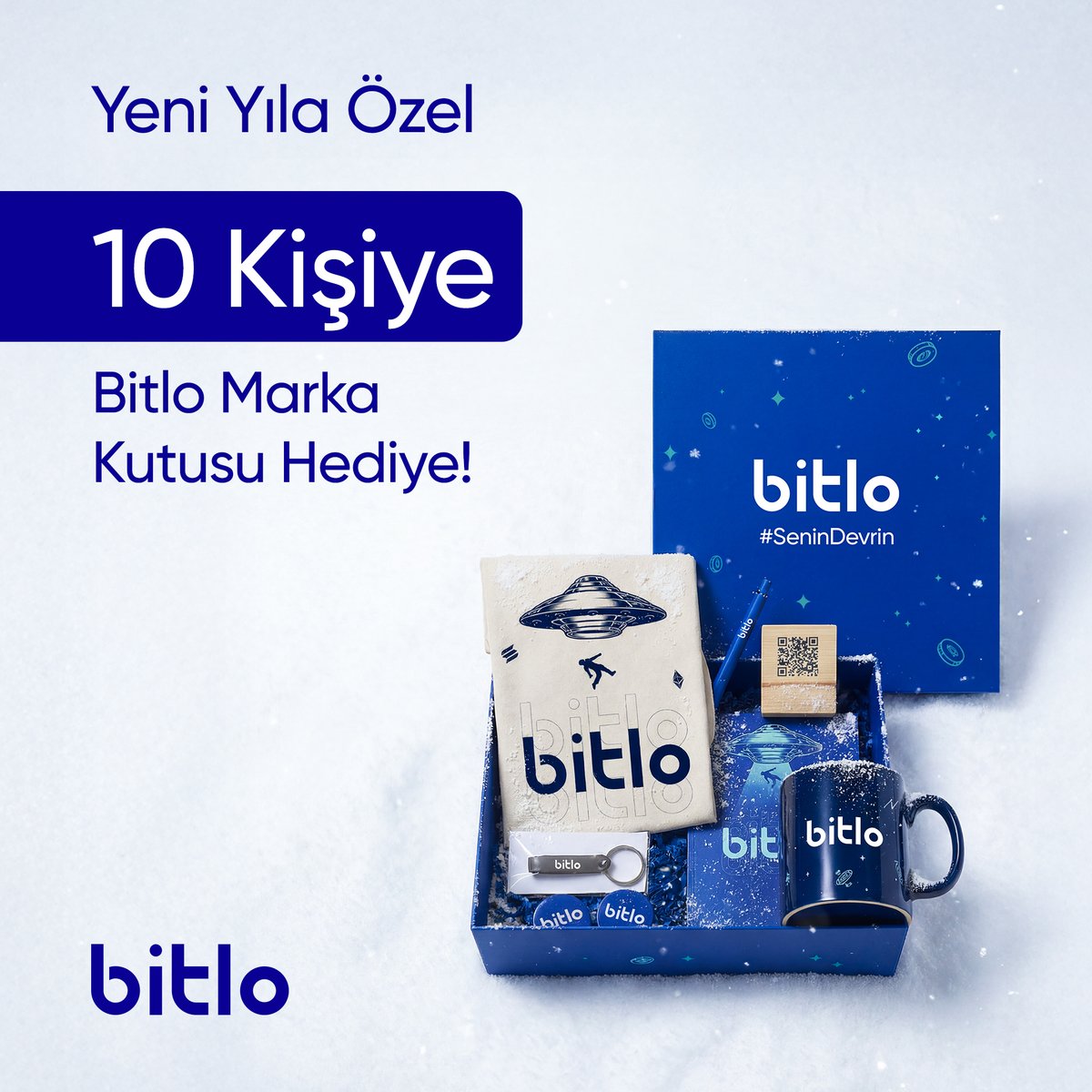 🎁Yeni yıla Bitlo’dan güzel bir hediye kazanarak girmek isteyenler buraya! 😎❄️

🔷#Bitlo'dan 2026 yılına girmeden önce 10 şanslı kişi özel hediye kutusu kazanma şansı! 🥳

➡️Katılmak için 🤝

1️⃣ Bitlo'yu takip et ✅
2️⃣ Gönderide yoruma bir arkadaşını etiketle 😉

#YeniYıl