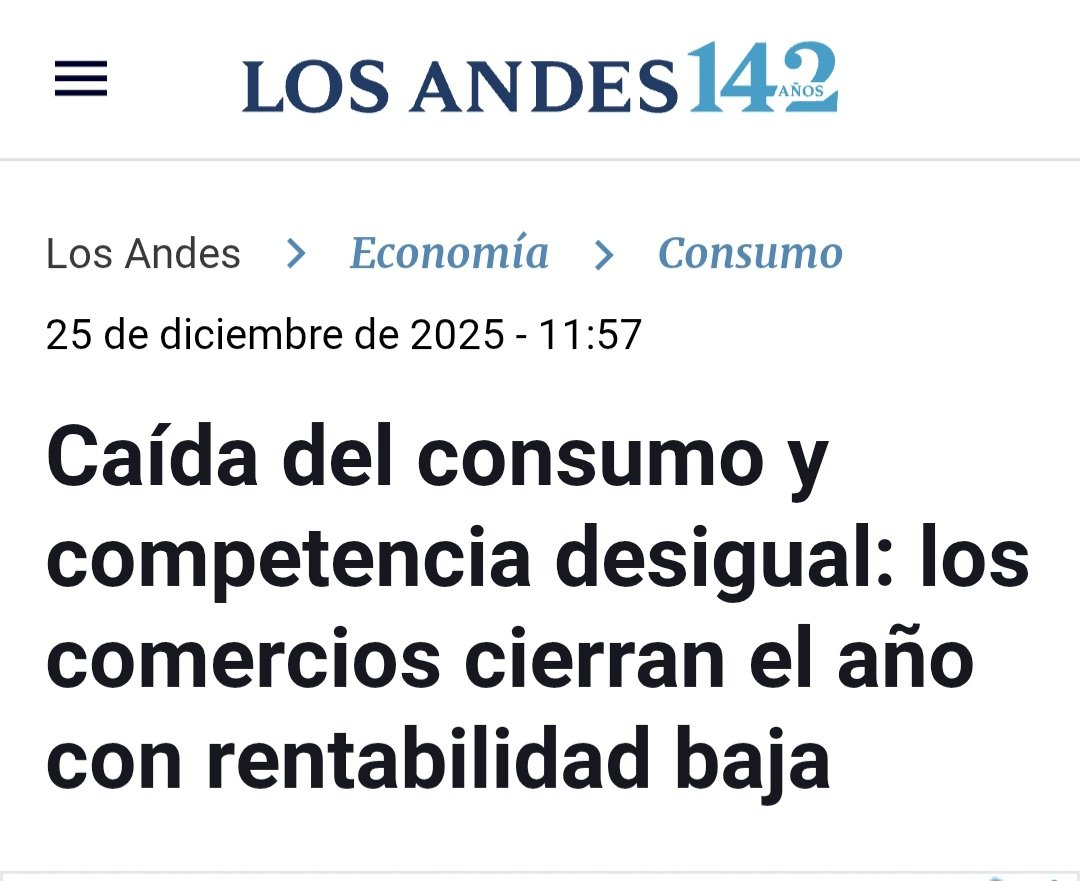 📉 El comercio mendocino cierra el año con márgenes cada vez más ajustados

Desde la Federación Económica de Mendoza advertimos que, pese a una mayor circulación de personas en los centros comerciales, el consumo sigue resentido y la rentabilidad del comercio continúa en baja.
