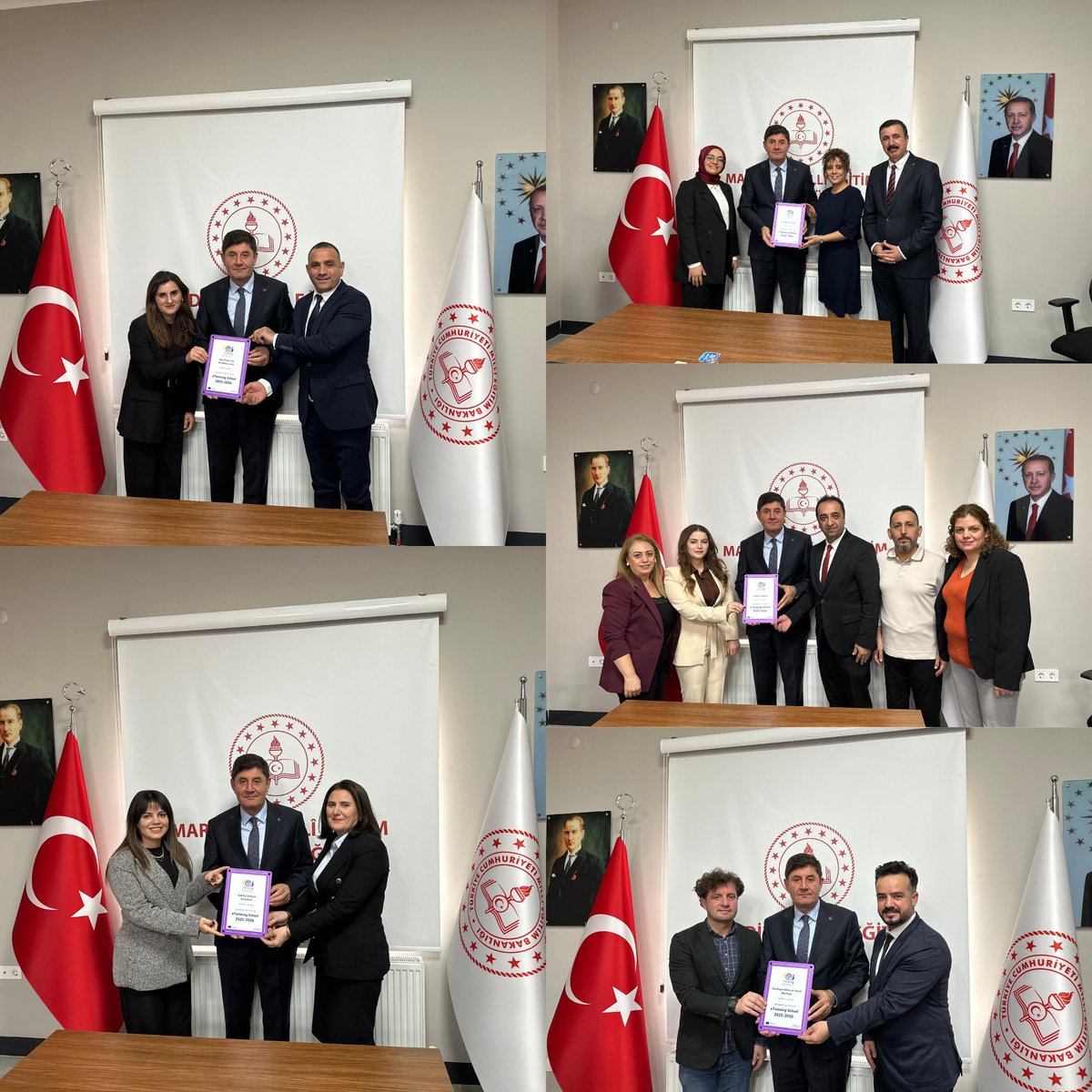 İl Millî Eğitim Müdürlüğümüz koordinesinde, 2025–2026 dönemi eTwinning Okulu Etiketi almaya hak kazanan okullar için plaket takdim töreni düzenlendi.
İl Millî Eğitim Müdürümüz Sayın Ali Eyyüpkoca, eTwinning projelerinin öğrencilere akademik, dijital ve sosyal beceriler