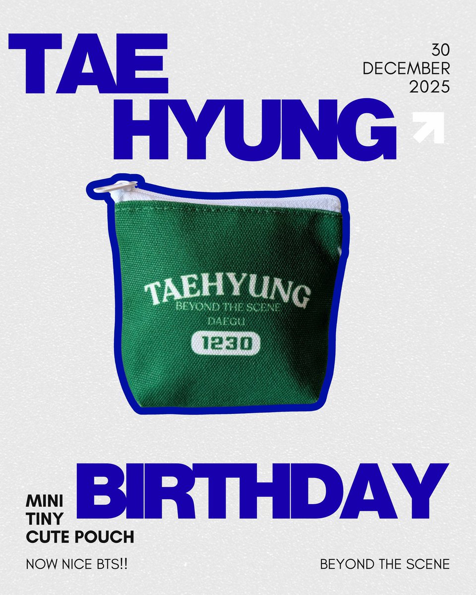 mannam_deai's tweet photo. 𝗧𝗔𝗘𝗛𝗬𝗨𝗡𝗚 𝗕𝗜𝗥𝗧𝗛𝗗𝗔𝗬🍏⭐️
⁡
12/28(日)～
BTS V のポーチを配布いたします⭐️
⁡
主催：@how_nice_bts様✨️

#BTS #V #テテ #キムテヒョン #김태형 https://t.co/WbdzY8LxPC