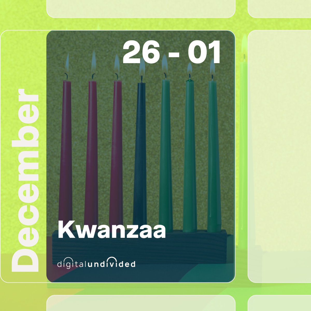 digundiv's tweet image. Honoring Kwanzaa and its principles of purpose, unity, and collective progress.
— Team digitalundivided