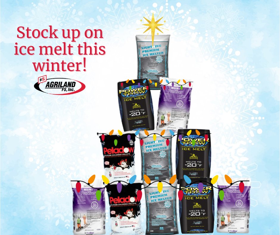 AGRILANDFS's tweet image. Winter in Iowa = cold weather

Make sure to stay stocked up on ice melt by stopping at our Indianola, Oskaloosa, Winterset, Underwood, and Clarinda locations!