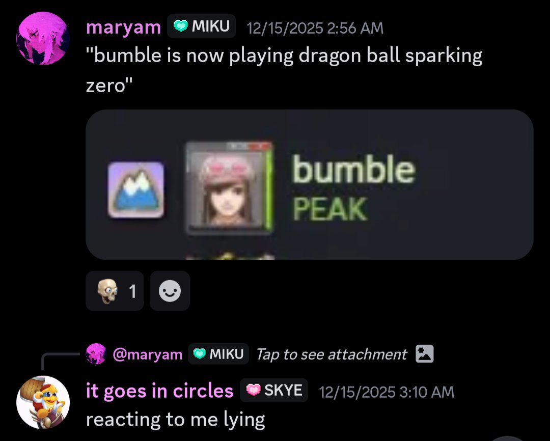 if you enjoy conversing with me on twitter, you can change that by seeing what I act like in normal conversation by joining the bumble park server.  discord.gg/WvzhukqjPb