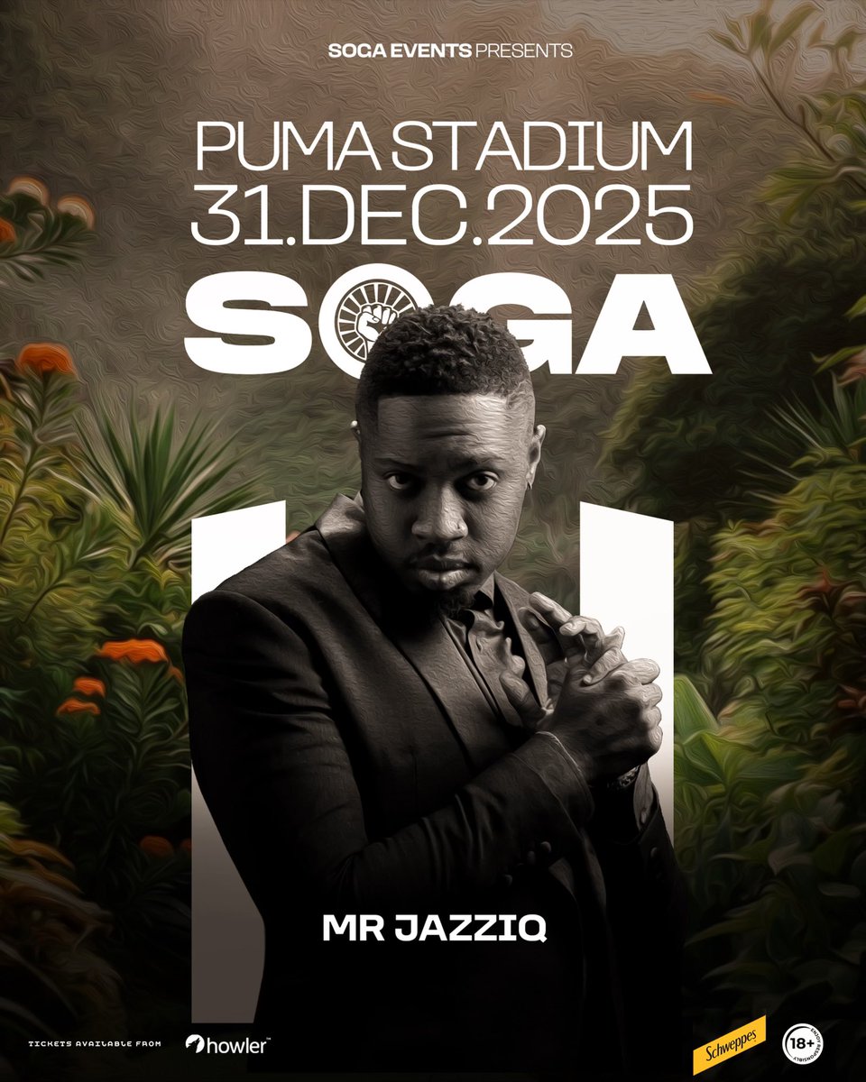 SogaEvents's tweet image. Every artist on the SOGA stage was once a child with a dream…
Today, we tell those stories. 💫

Introducing @mrjazziq✨
From passion to precision — the sound speaks for itself. 🎧

🎟️ Tickets available on Howler: howler.co.za/Soga-Dreamers

#SOGA #Dreamers #SOGANYE #Witbank